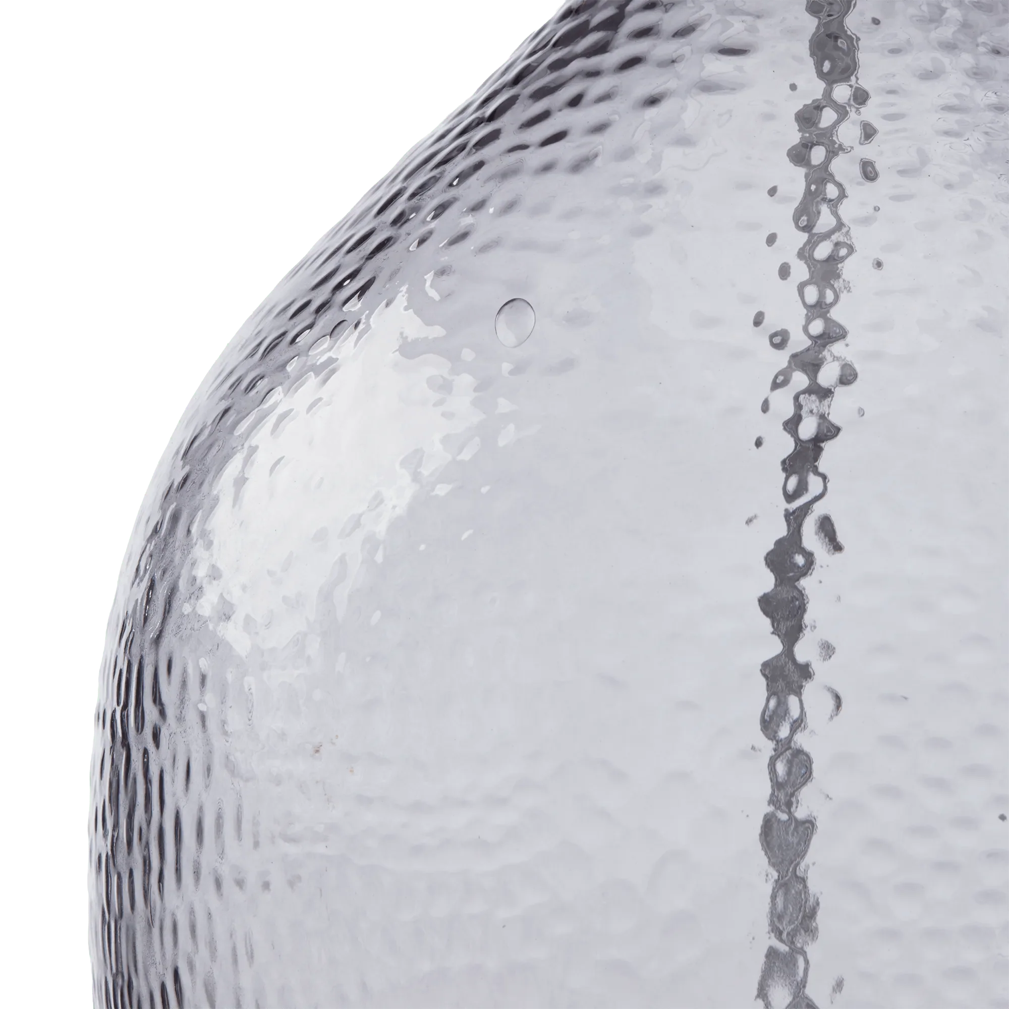 Hammered glass lamp with natural shade - Image 4