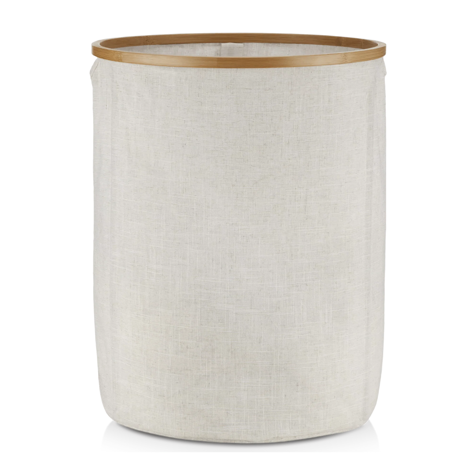 Beige Hamper with Bamboo Ring - Image 2