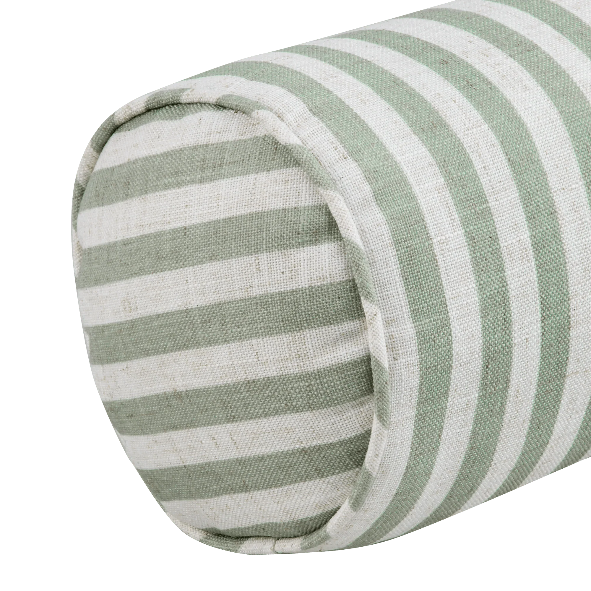 ILLA Green Striped Bolster Pillow - Image 8