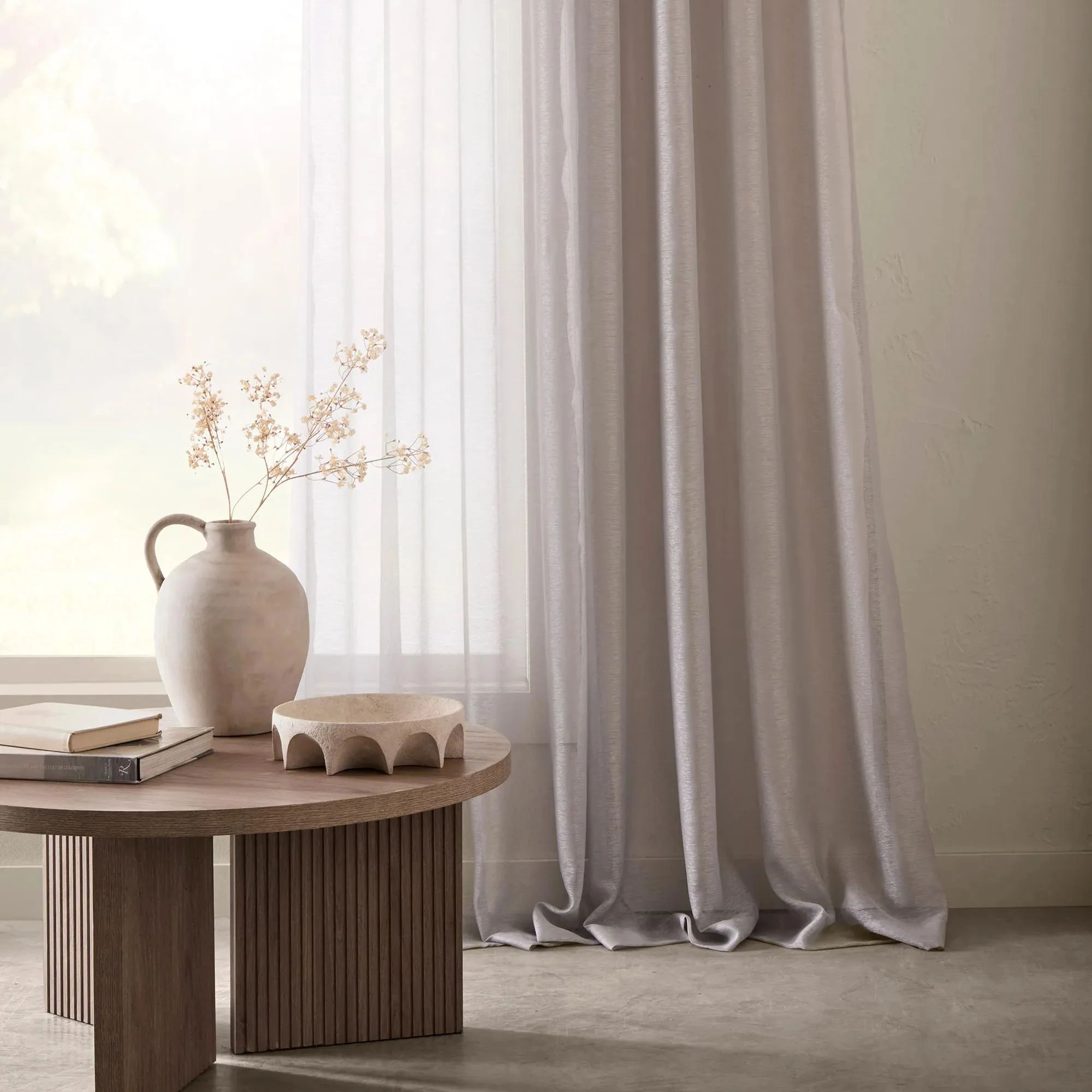 Grey Kacha Sheer Curtain - Image 5