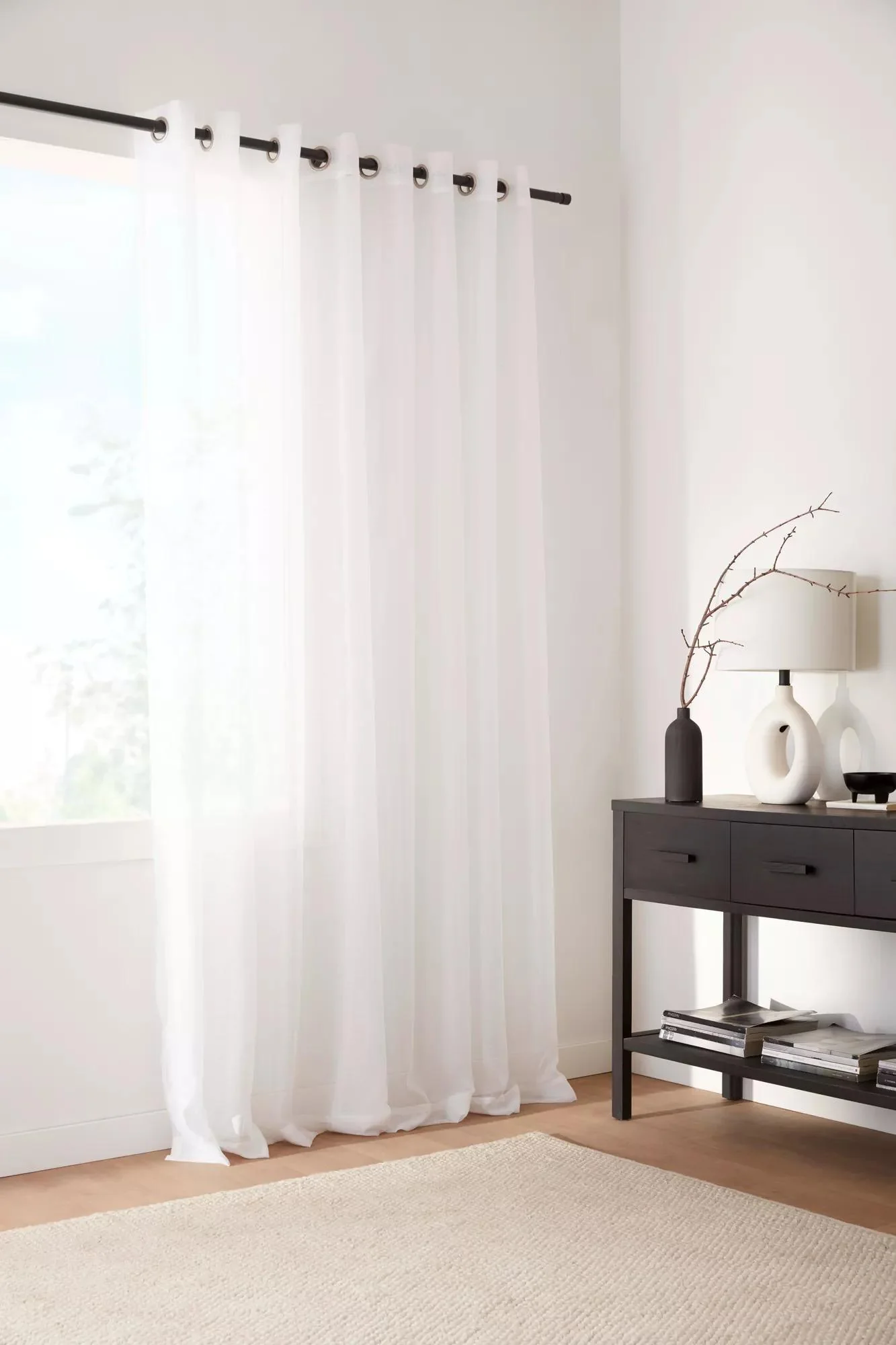White Kacha Sheer Curtain - Image 7