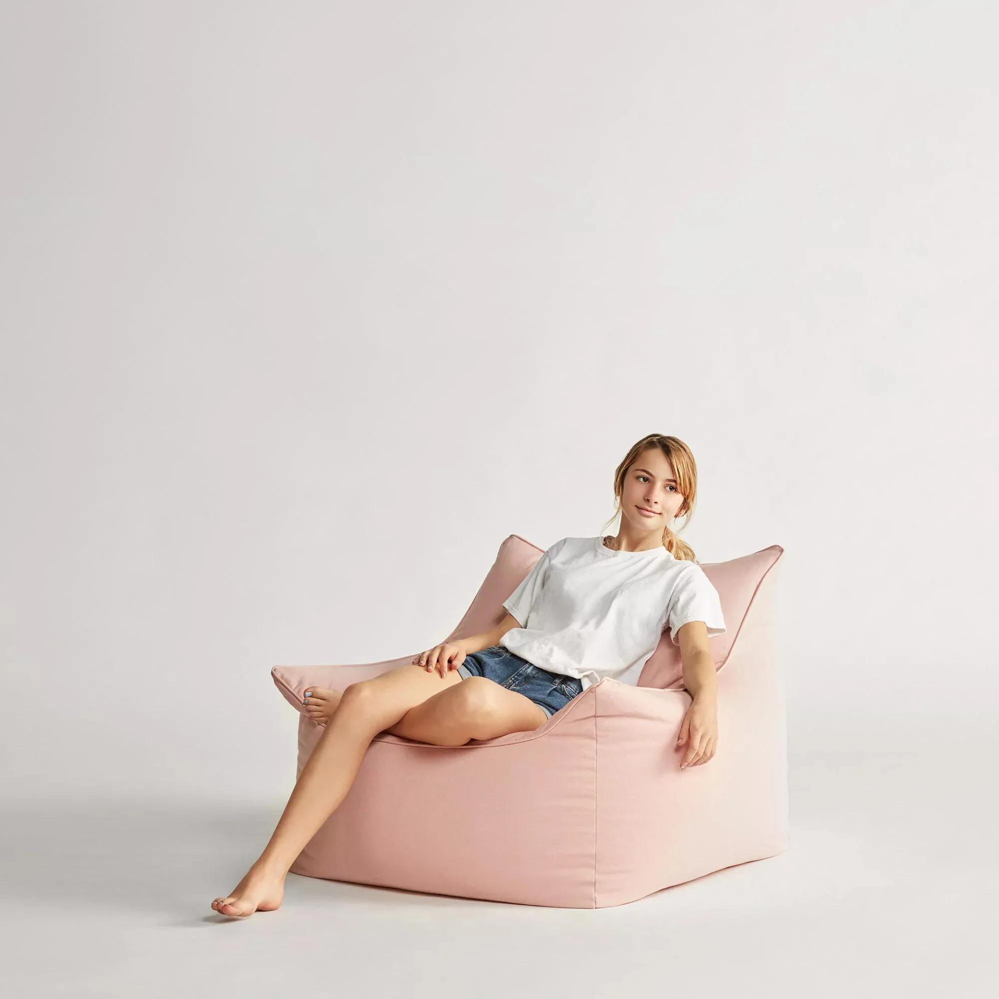Pink Large Bean Bag Chair - Image 5