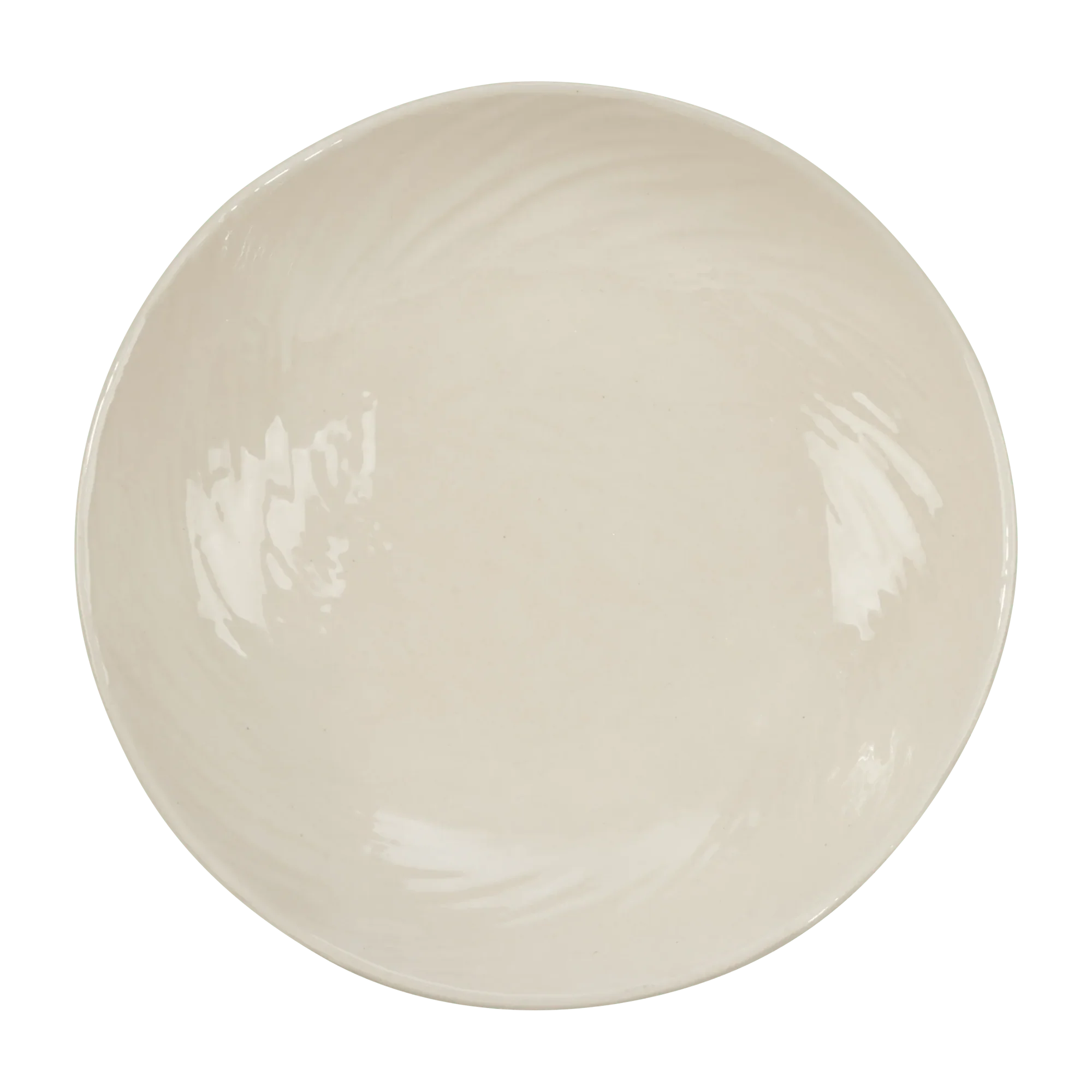 Large Cream Ceramic Decorative Bowl - Image 3