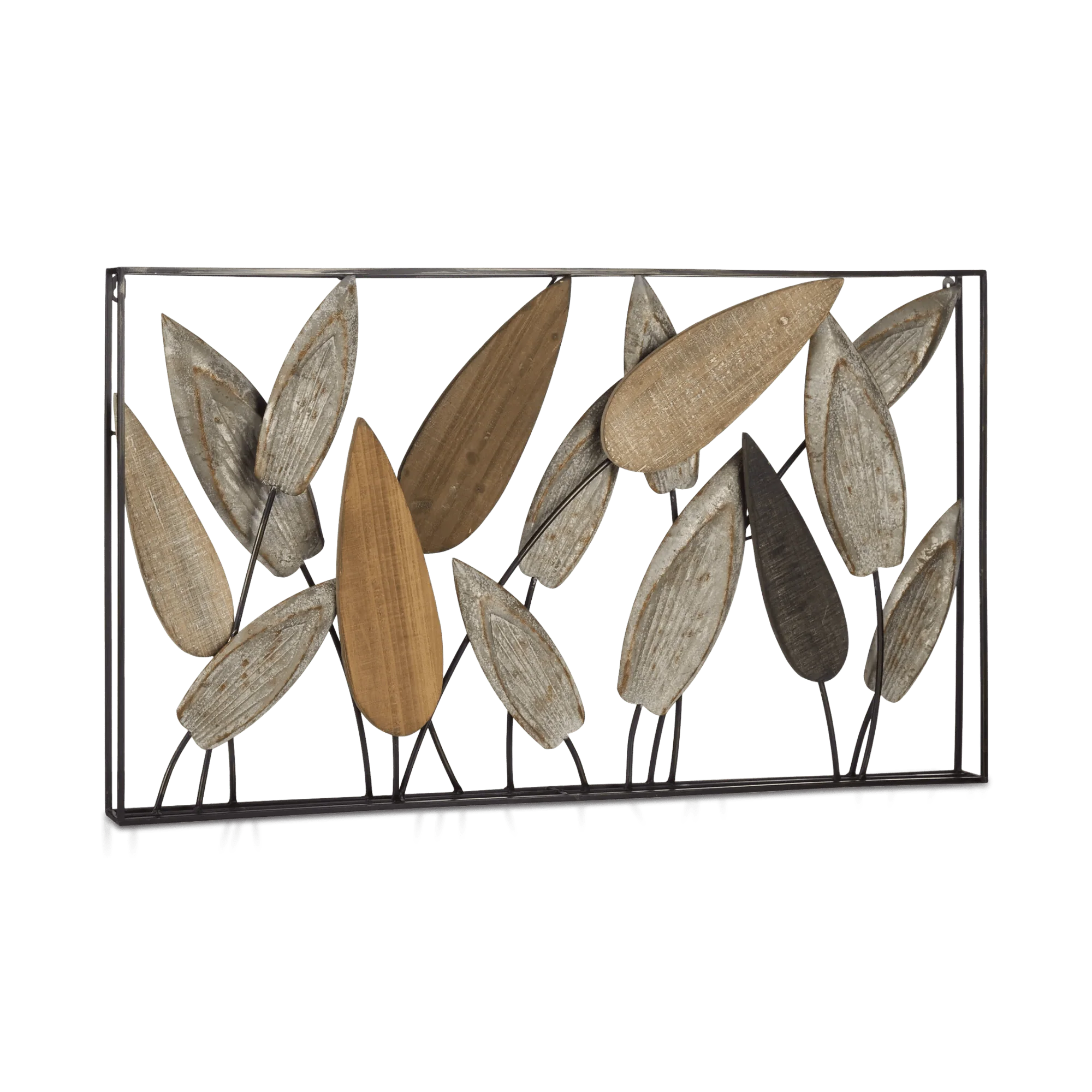 Leaf Wood & Metal Wall Art - Image 4