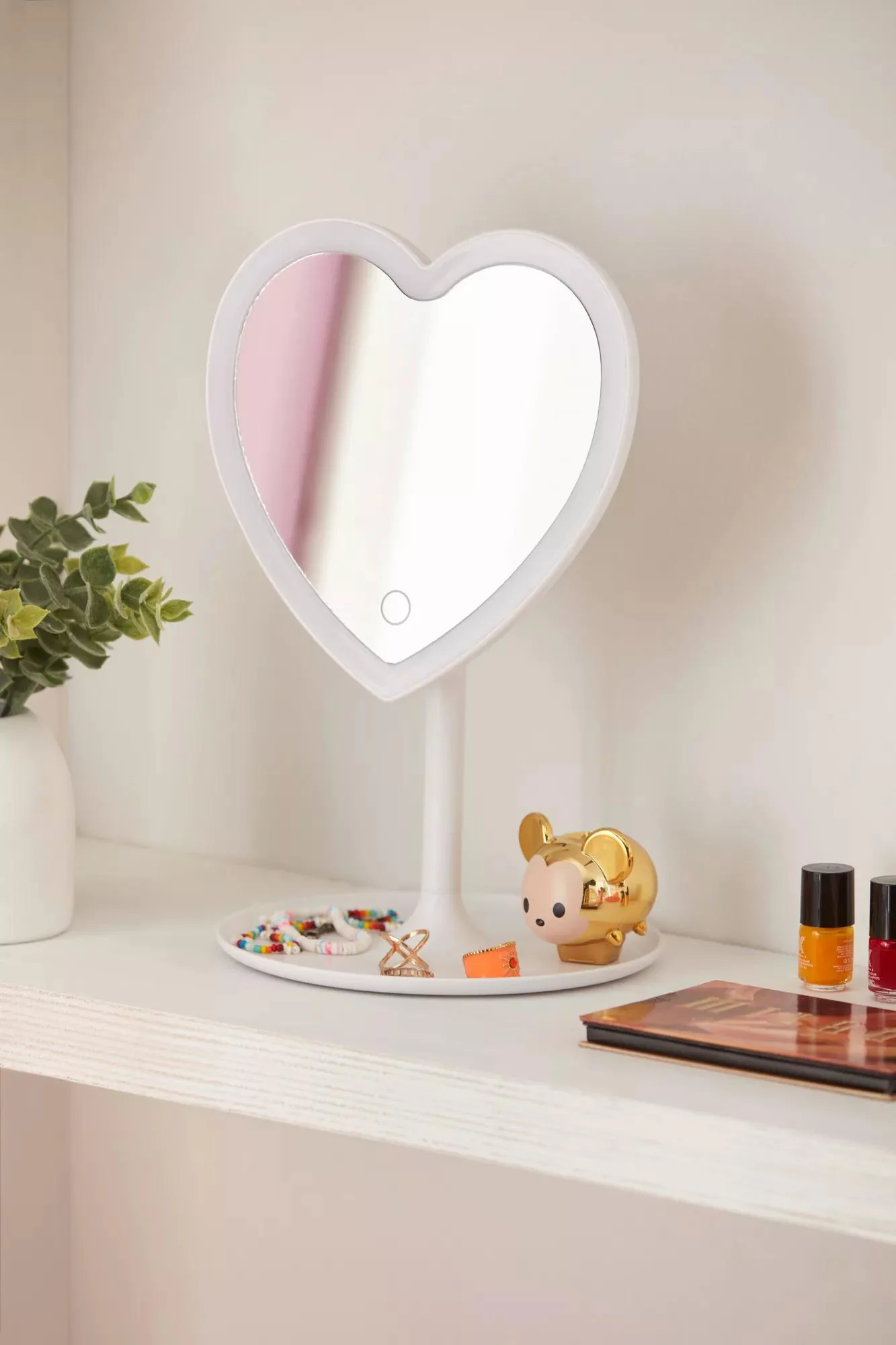 LED Heart-Shaped Table Mirror - Image 2