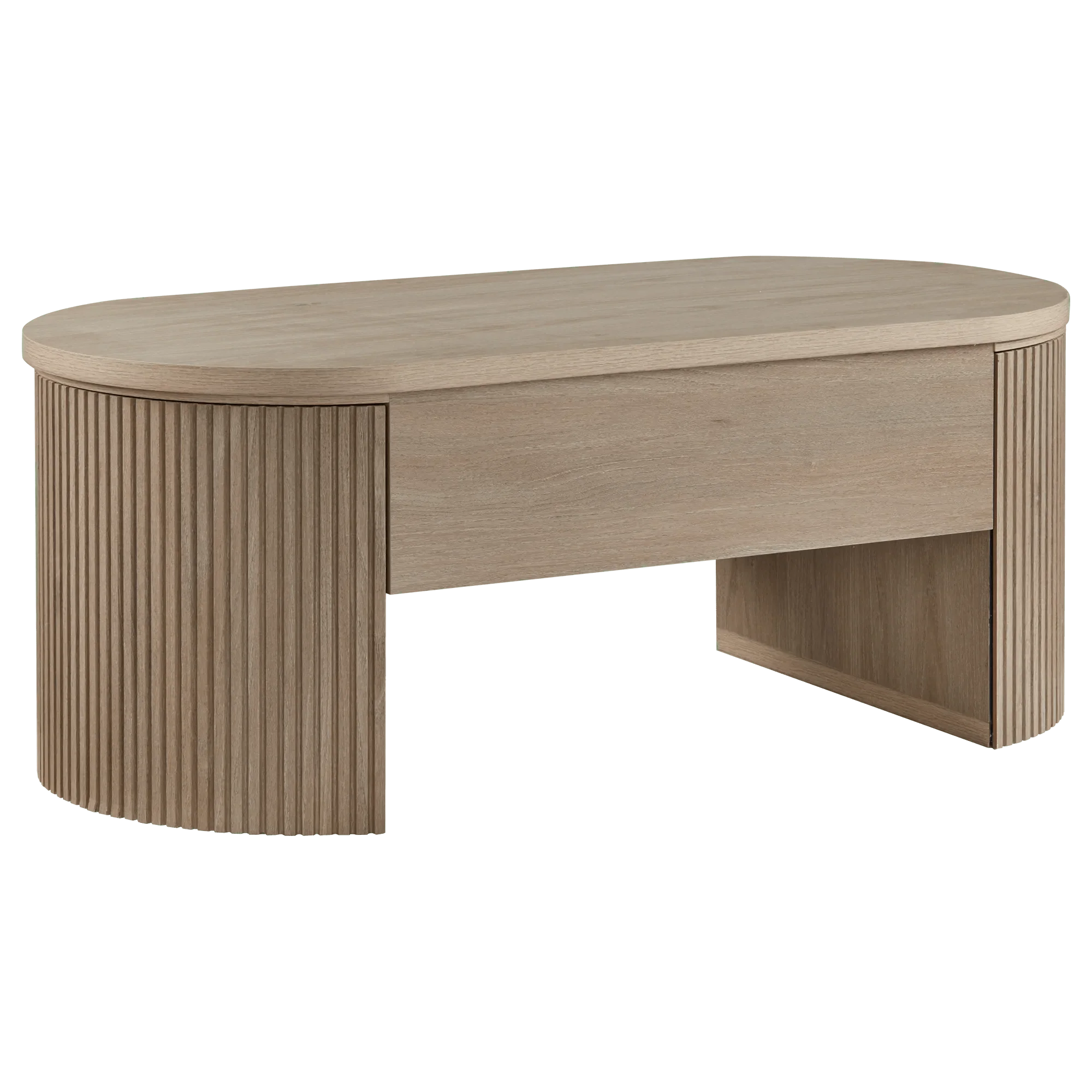 Lift-top wooden coffee table
