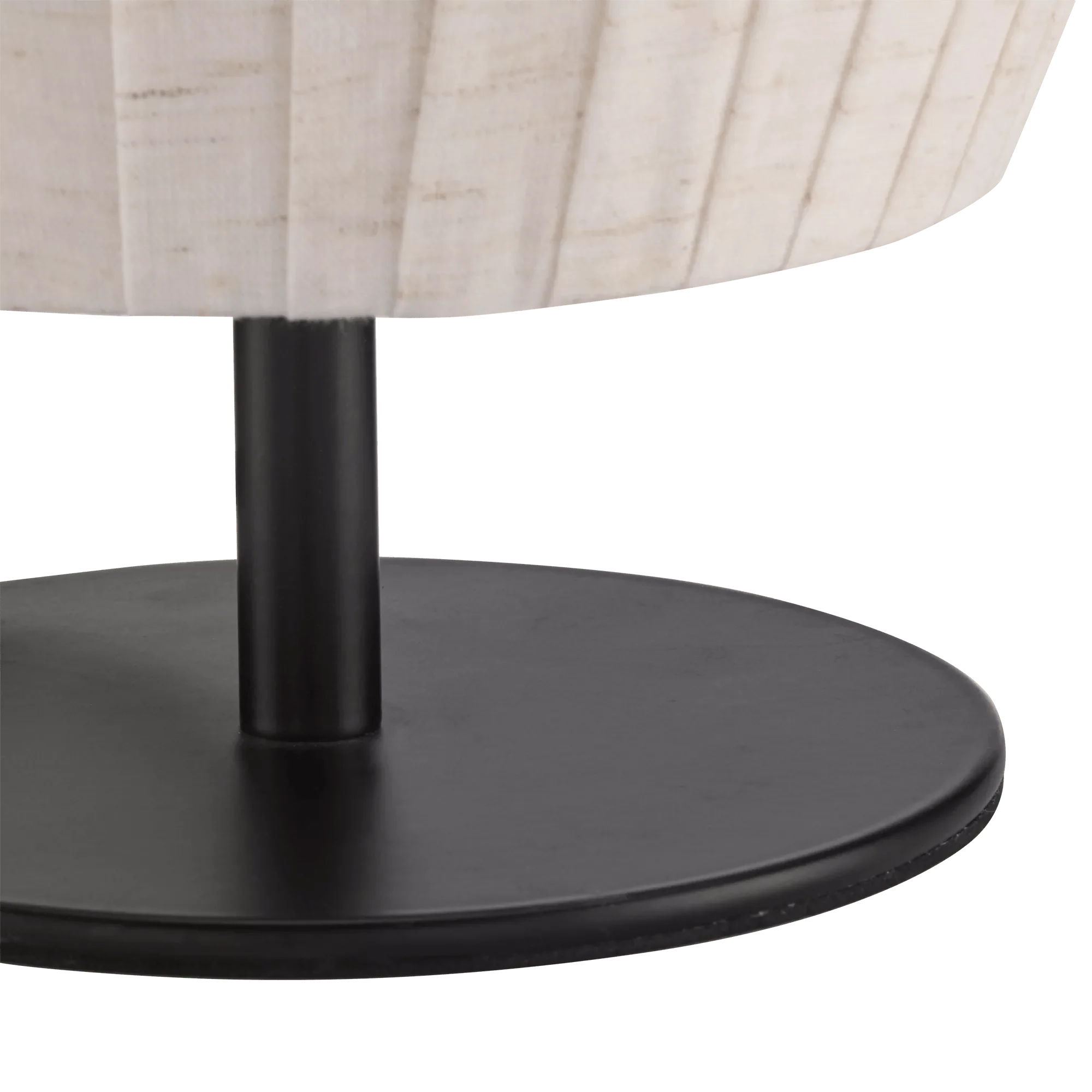 Linen Table Lamp with Metal Base - Image 4