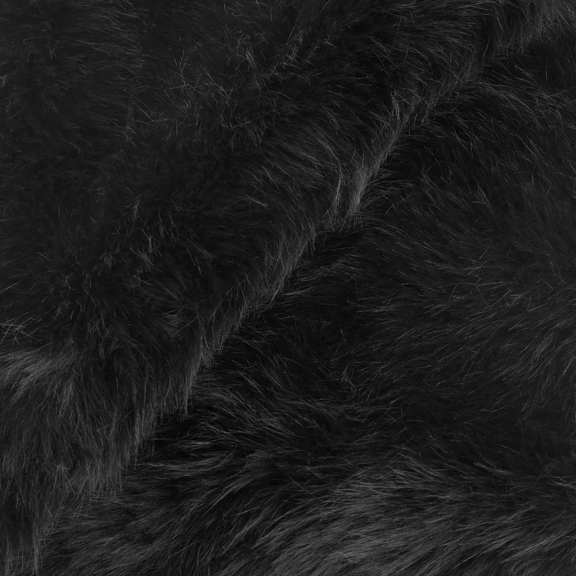 Black Logan Faux Fur Throw - Image 2