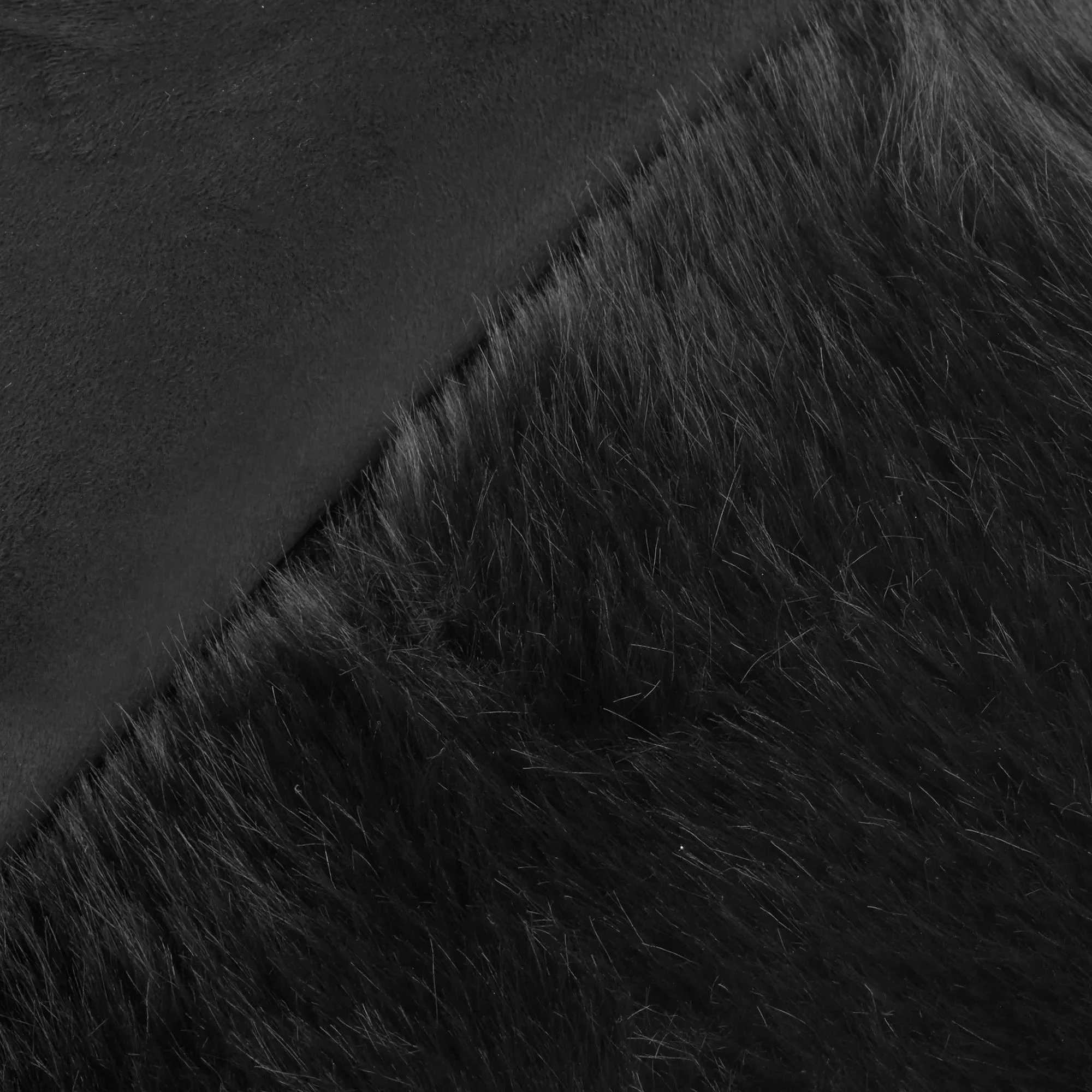 Black Logan Faux Fur Throw - Image 5