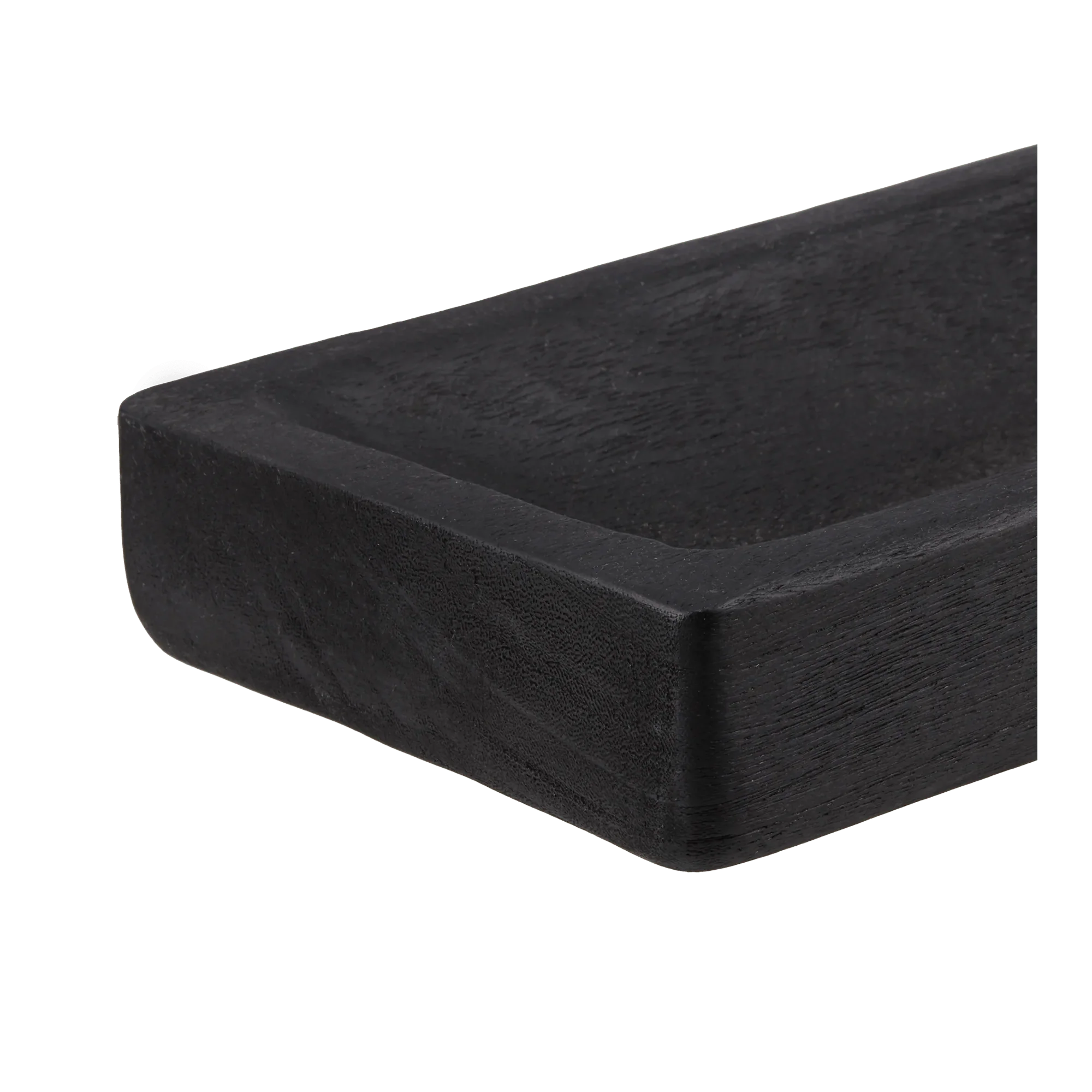 Long Black Rectangular Decorative Tray - Image 2