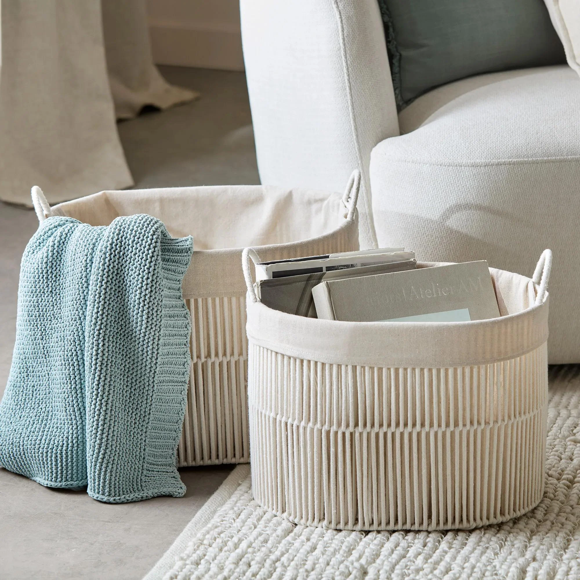 Oval Rope Storage Basket - Image 2
