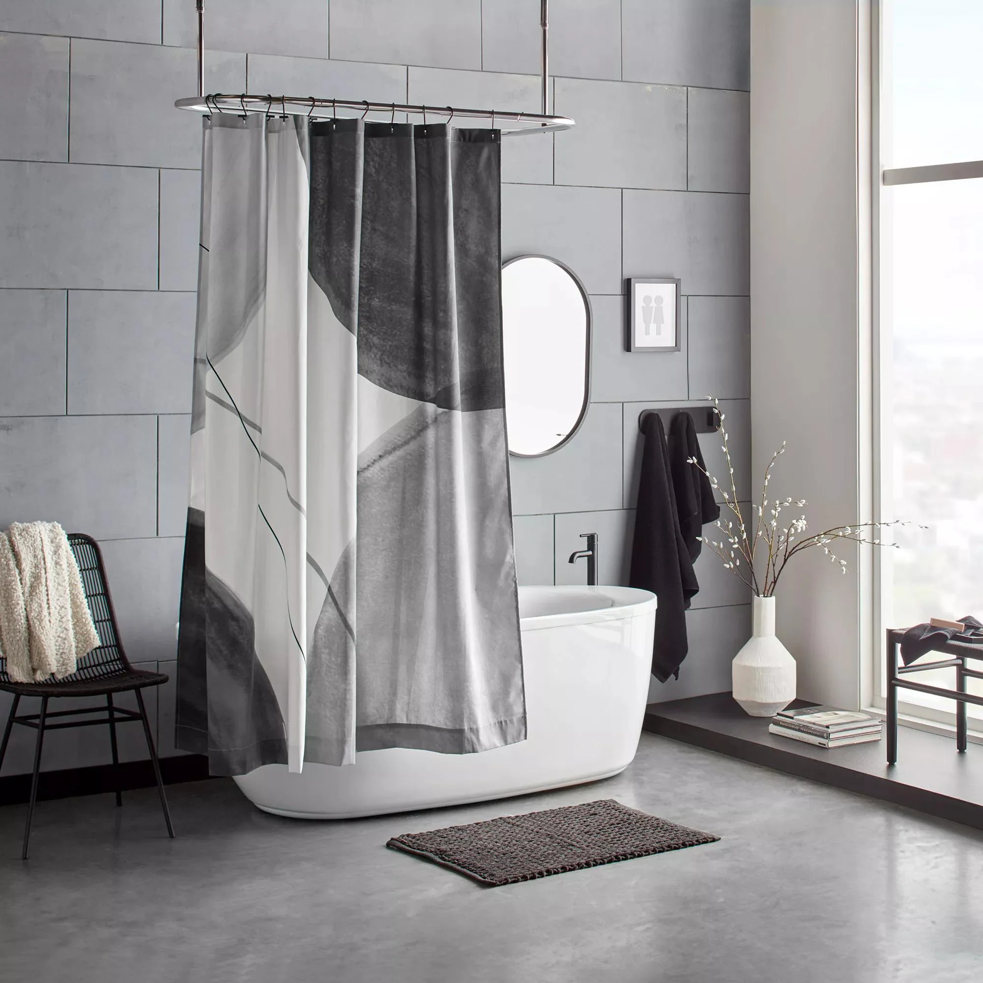 Man & Woman Silhouette Bathroom Shadow Box - Image 2