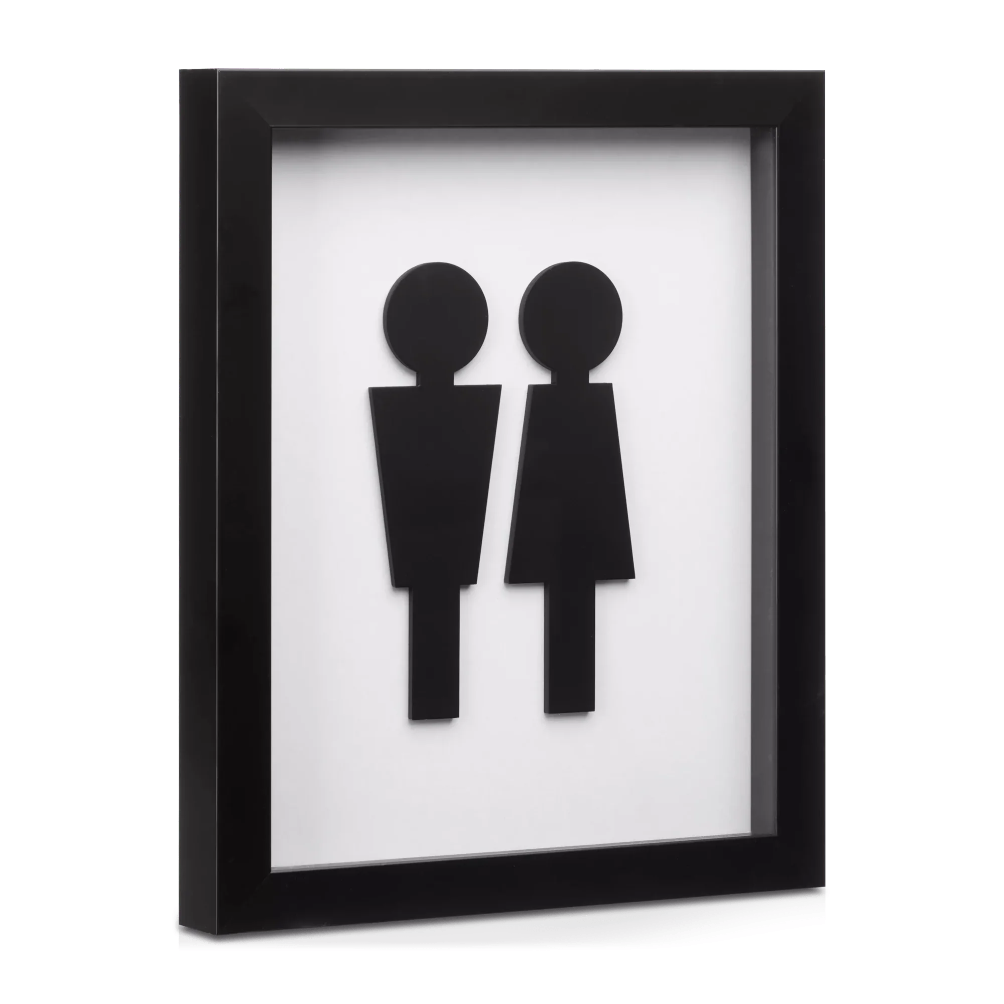 Man & Woman Silhouette Bathroom Shadow Box - Image 6
