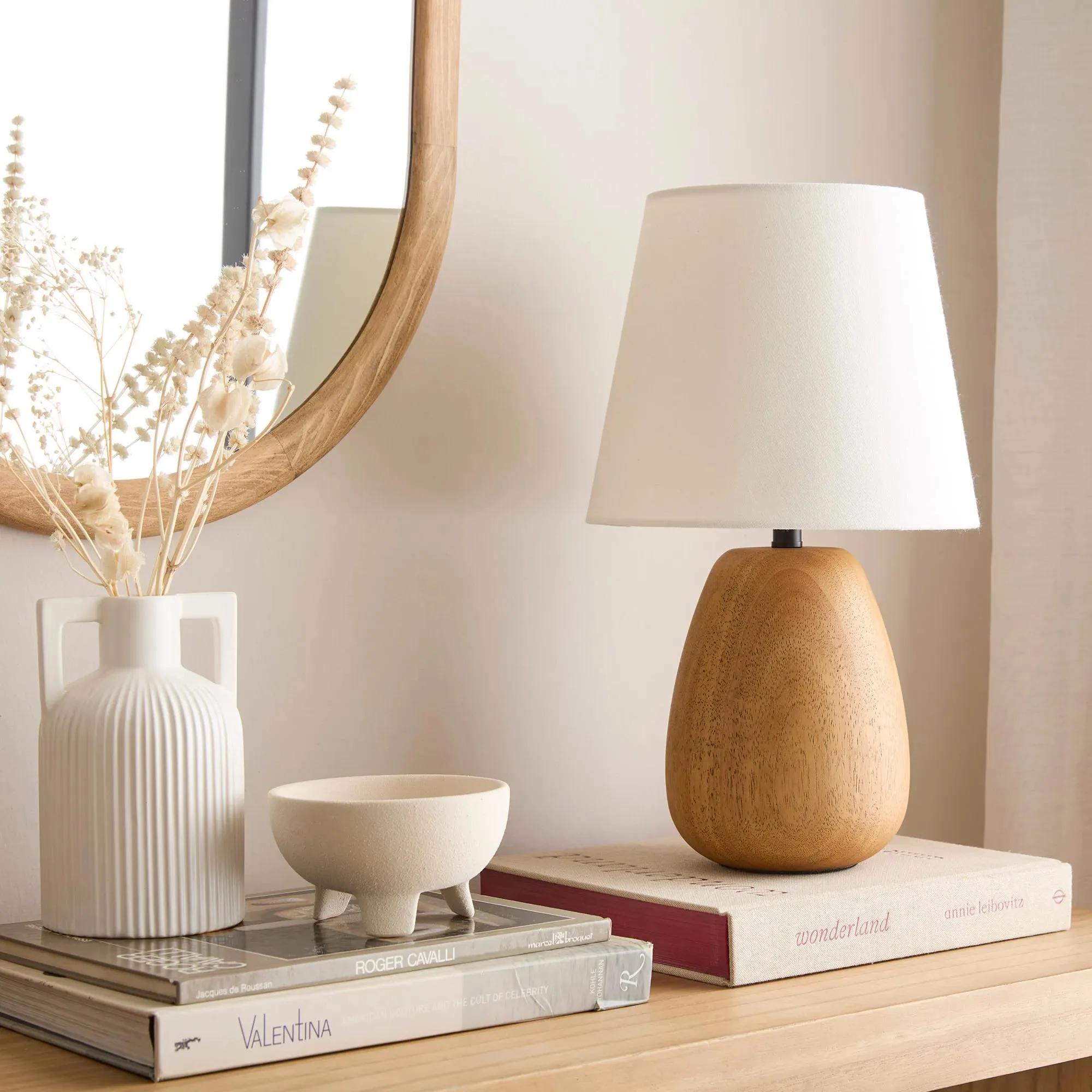 Mango Wood Base Table Lamp - Image 2