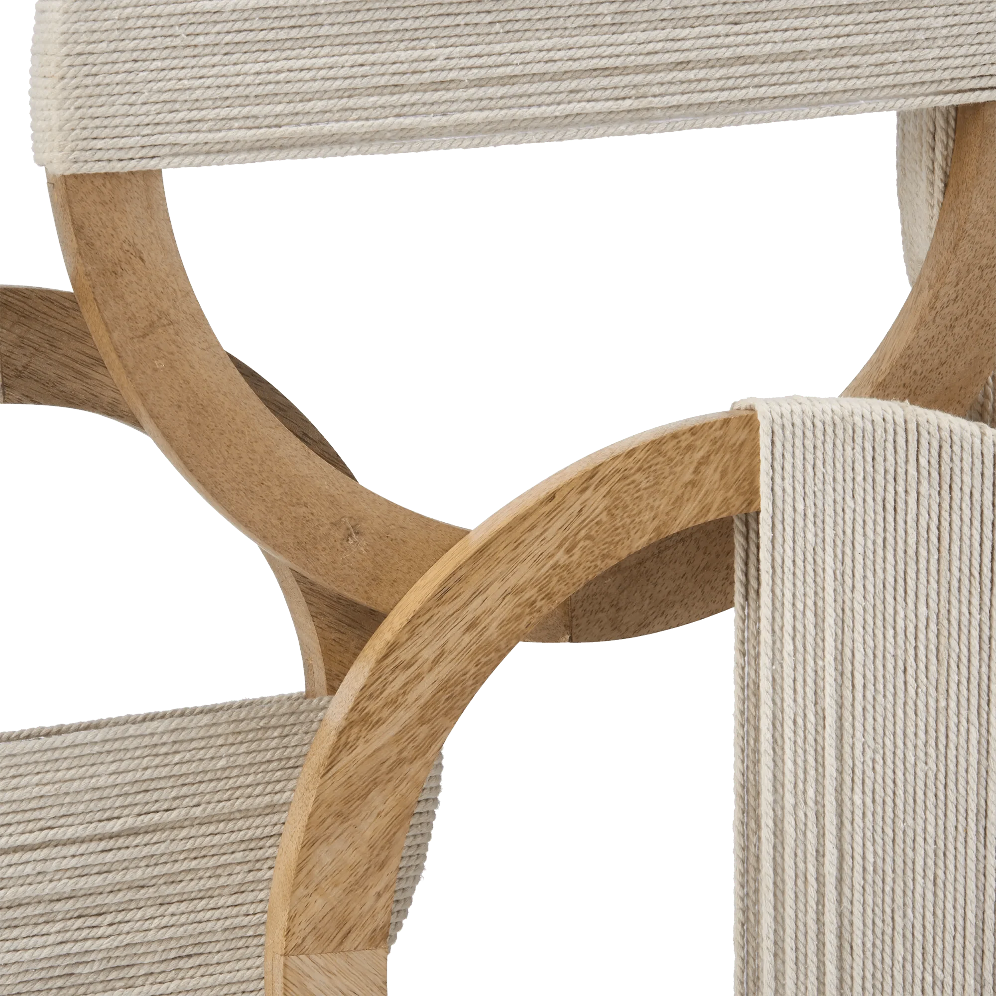 Mango Wood Circles with Rope - Image 2