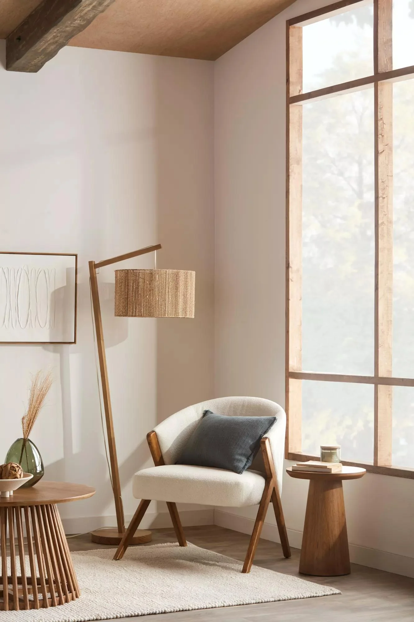 Mango Wood Hourglass Side Table - Image 3