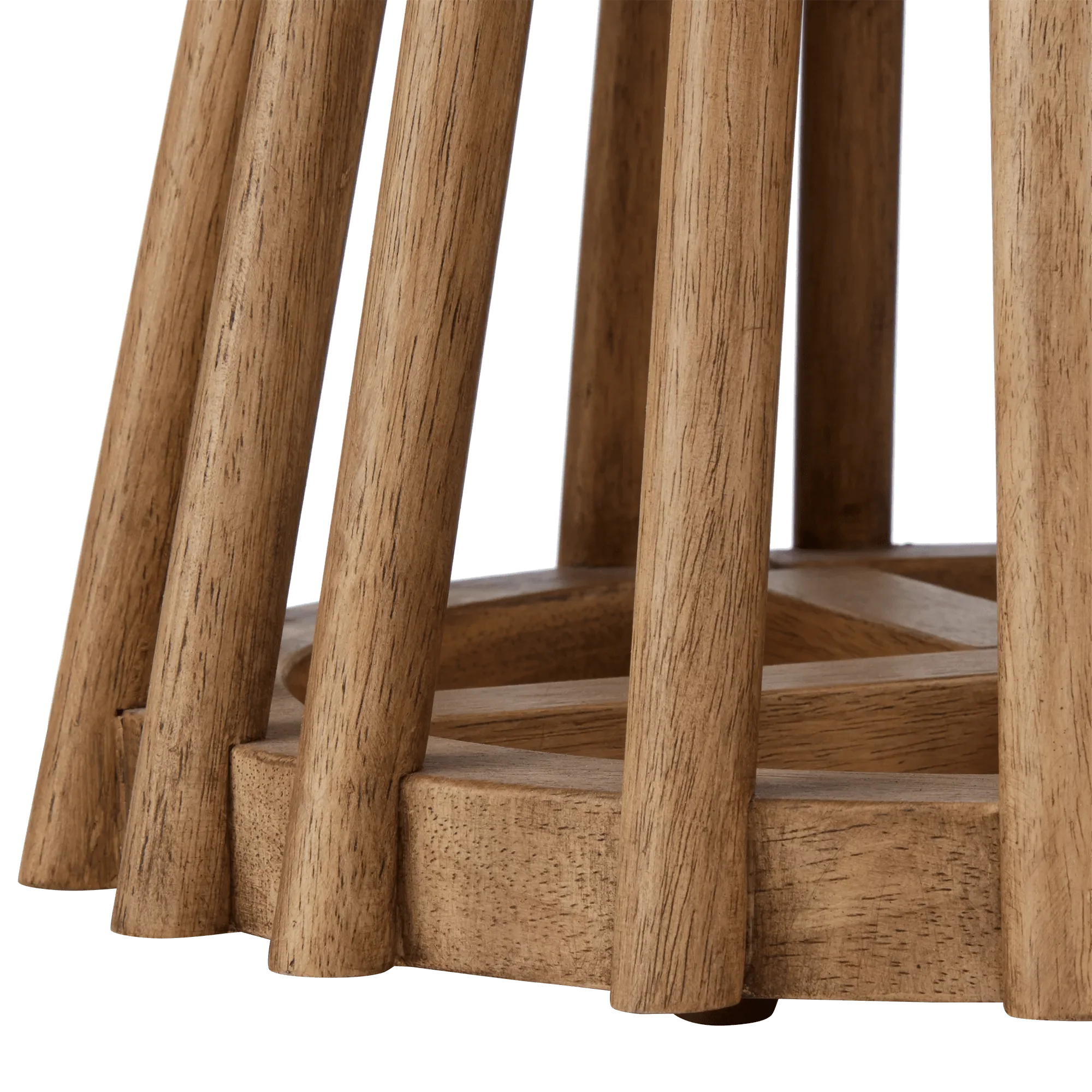 Mango Wood Openwork Side Table - Image 4