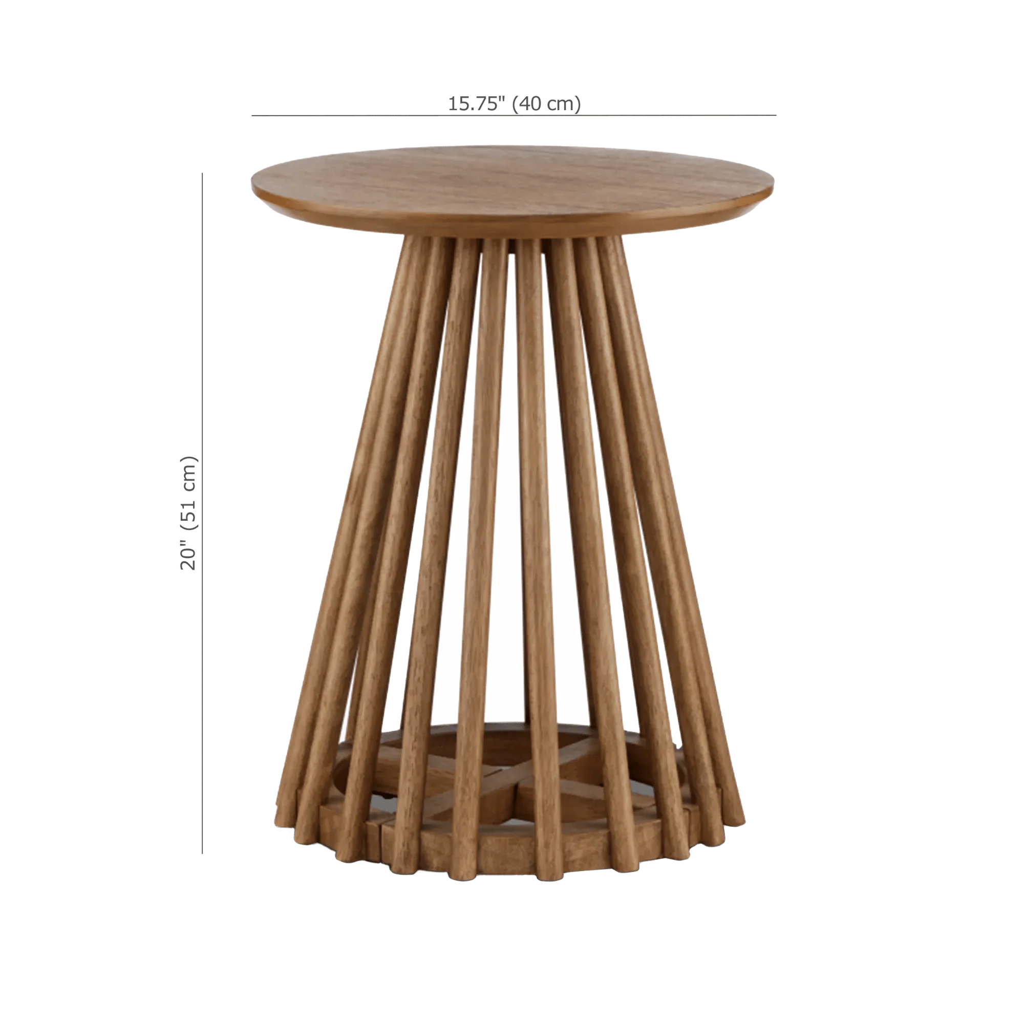 Mango Wood Openwork Side Table - Image 7