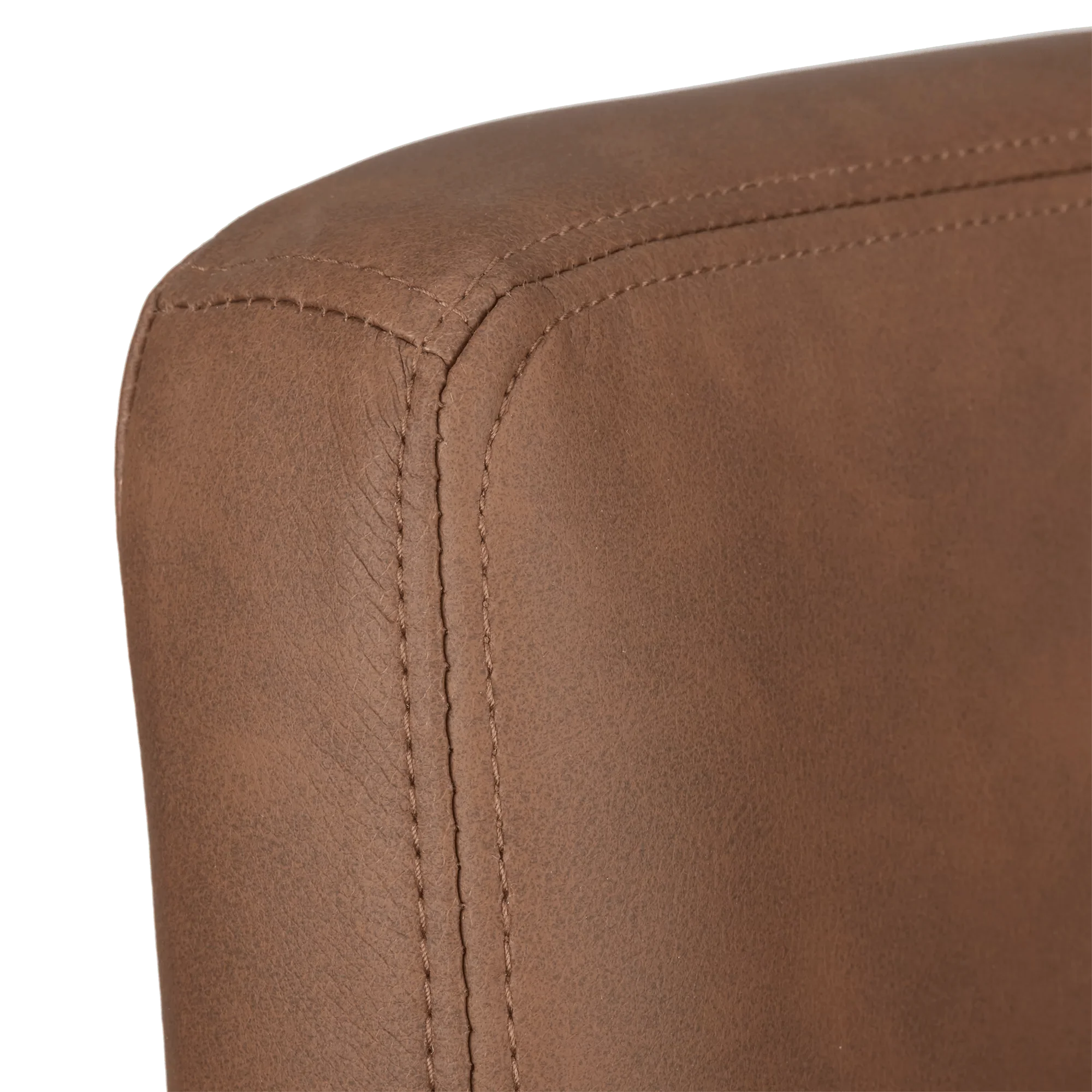 Rust Matte Faux Leather and Metal Adjustable Bar Stool - Image 5