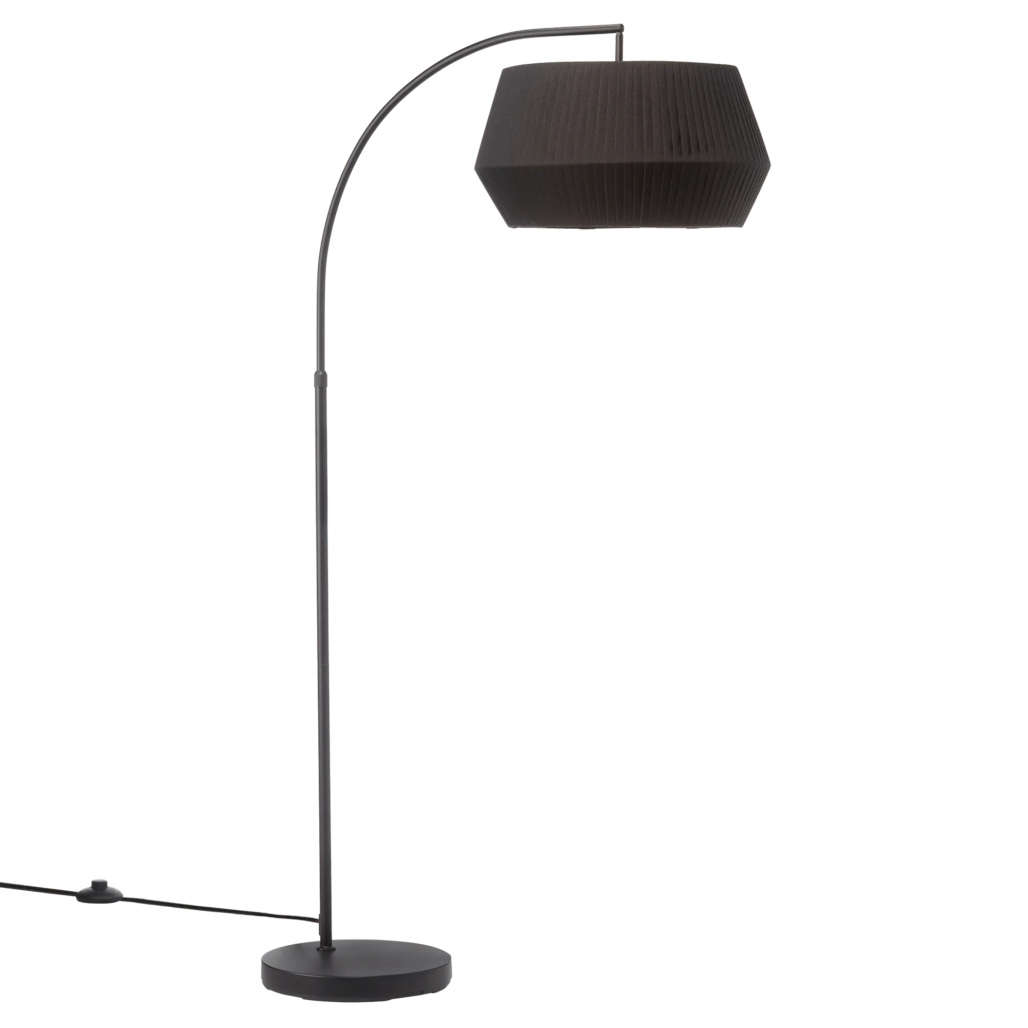 Metal Floor Lamp with Black Shade - Image 2