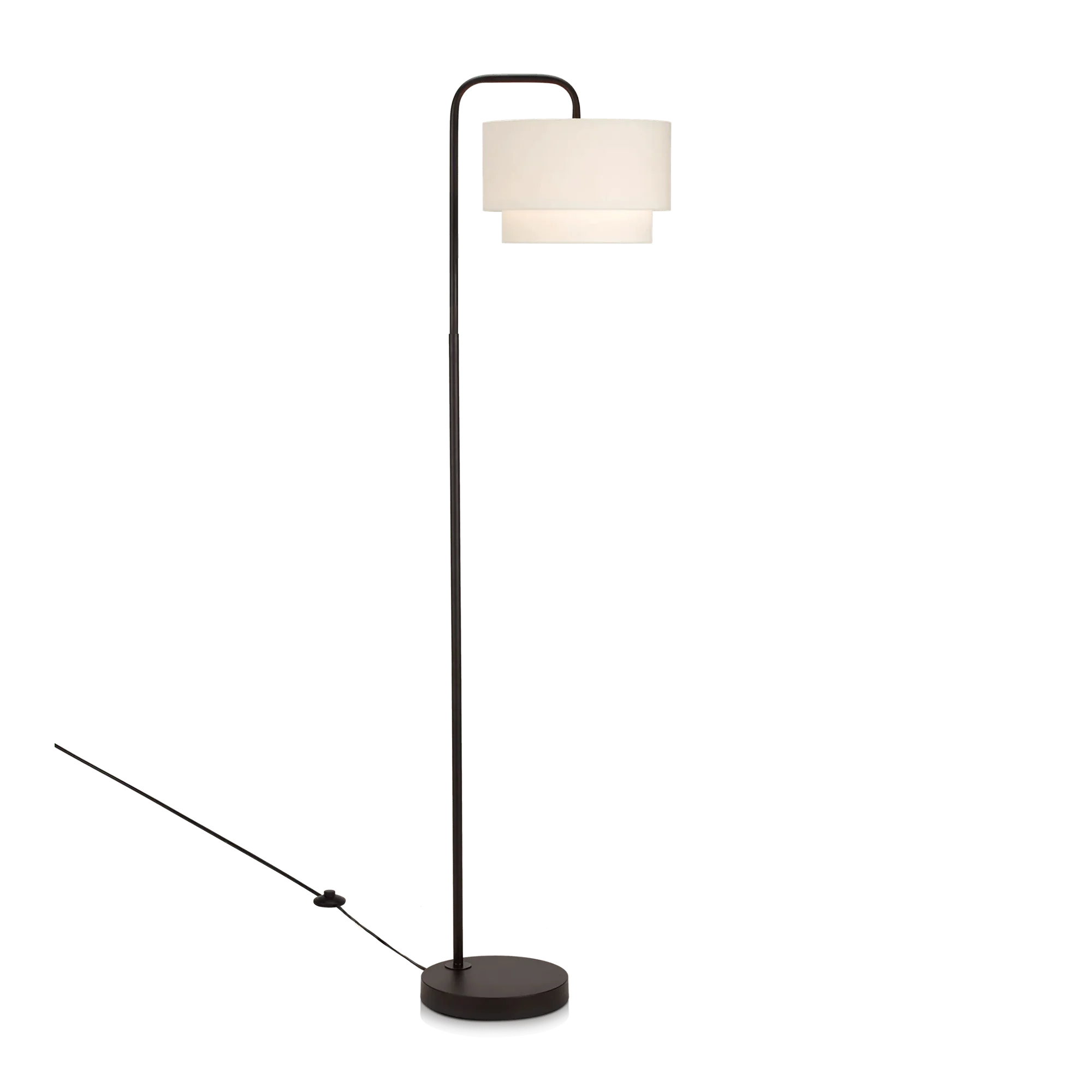 Metal Floor Lamp with White Shade - Image 3