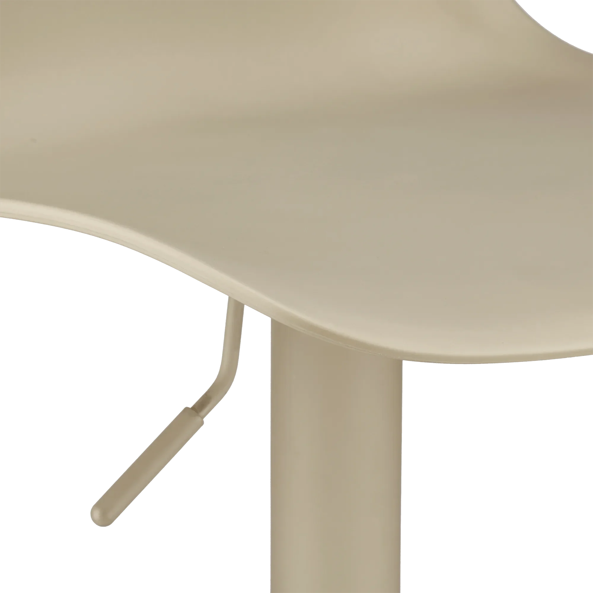 Beige Metal & Plastic Bar Stool - Image 2