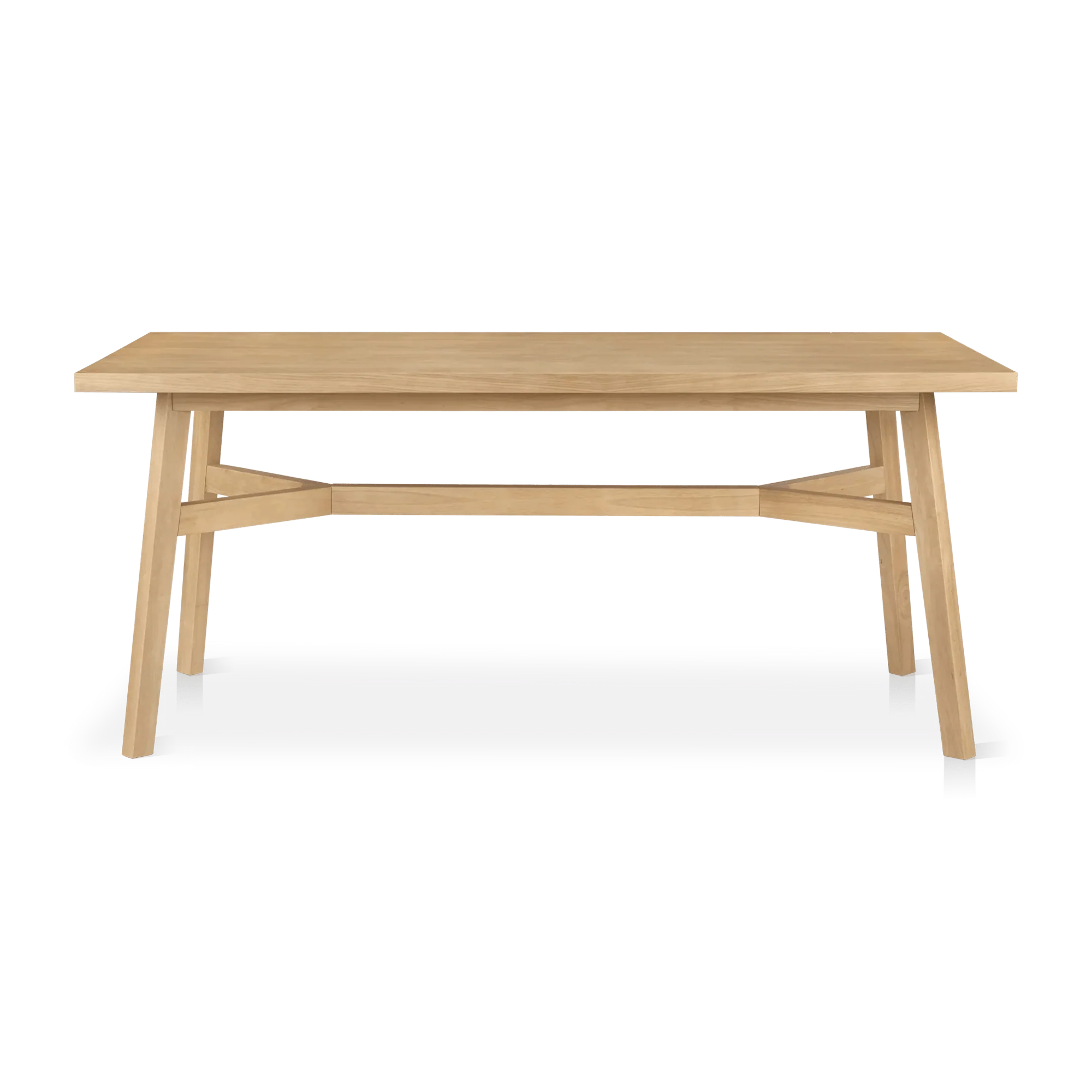 Mid-Century Modern Natural Wood Dining Table - Image 4