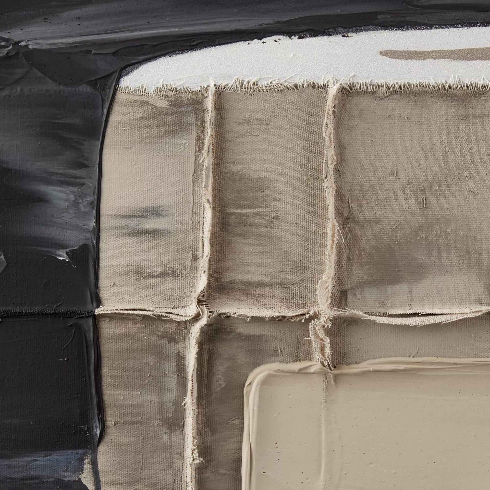 Modern Abstract Oil Painted Canvas - Image 2