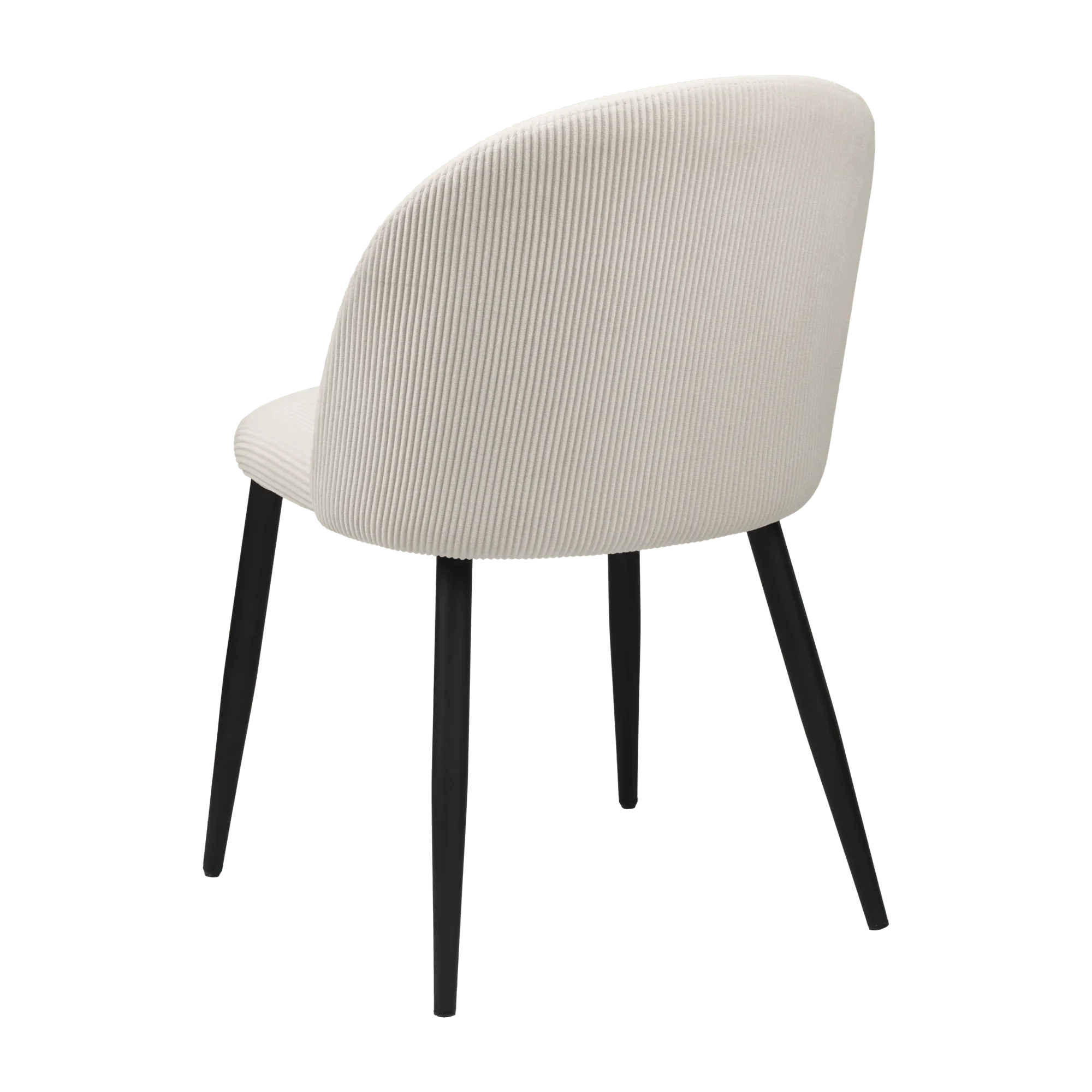 Modern Cream Chair with Black Legs - Image 4