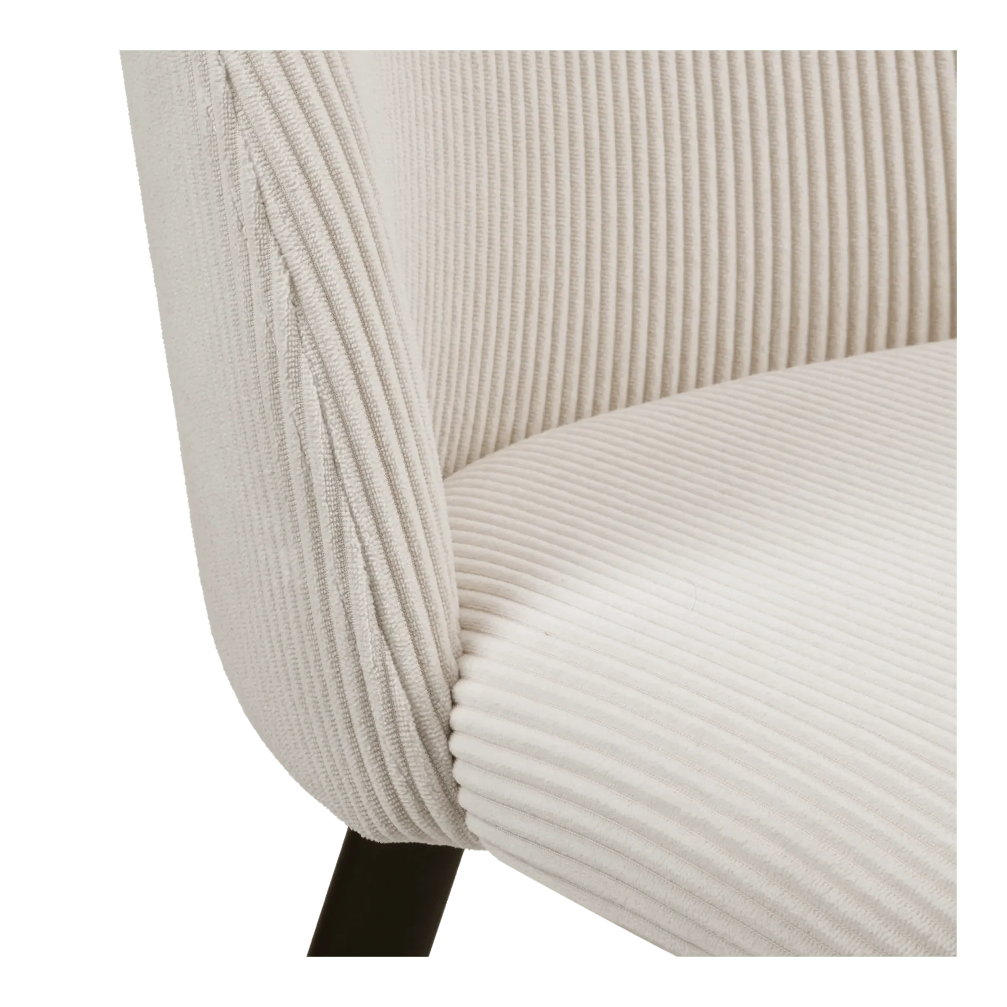 Modern Cream Chair with Black Legs - Image 6
