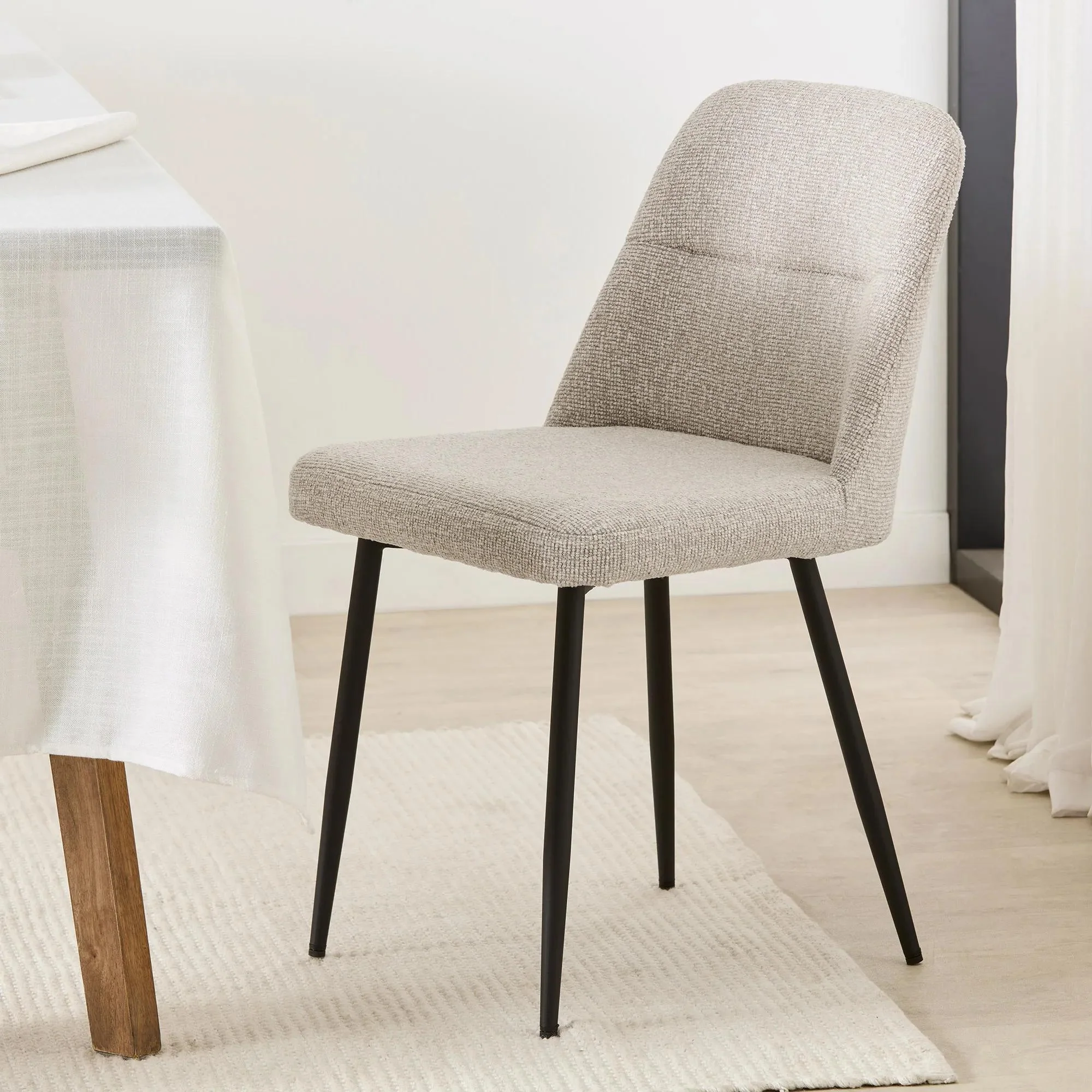 Modern Taupe Dining Chair - Image 2