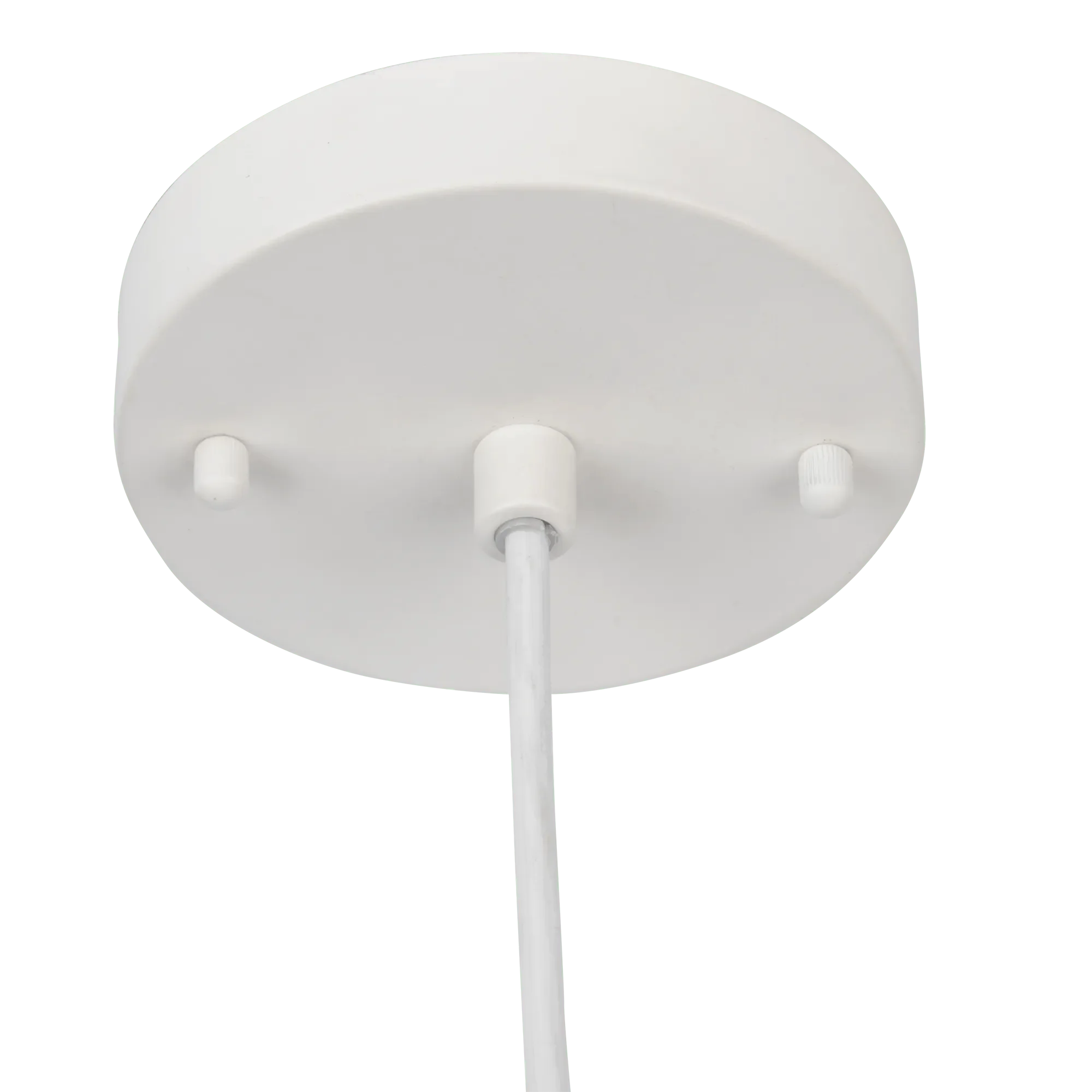 Modern white ceiling light with wooden detail - Image 7