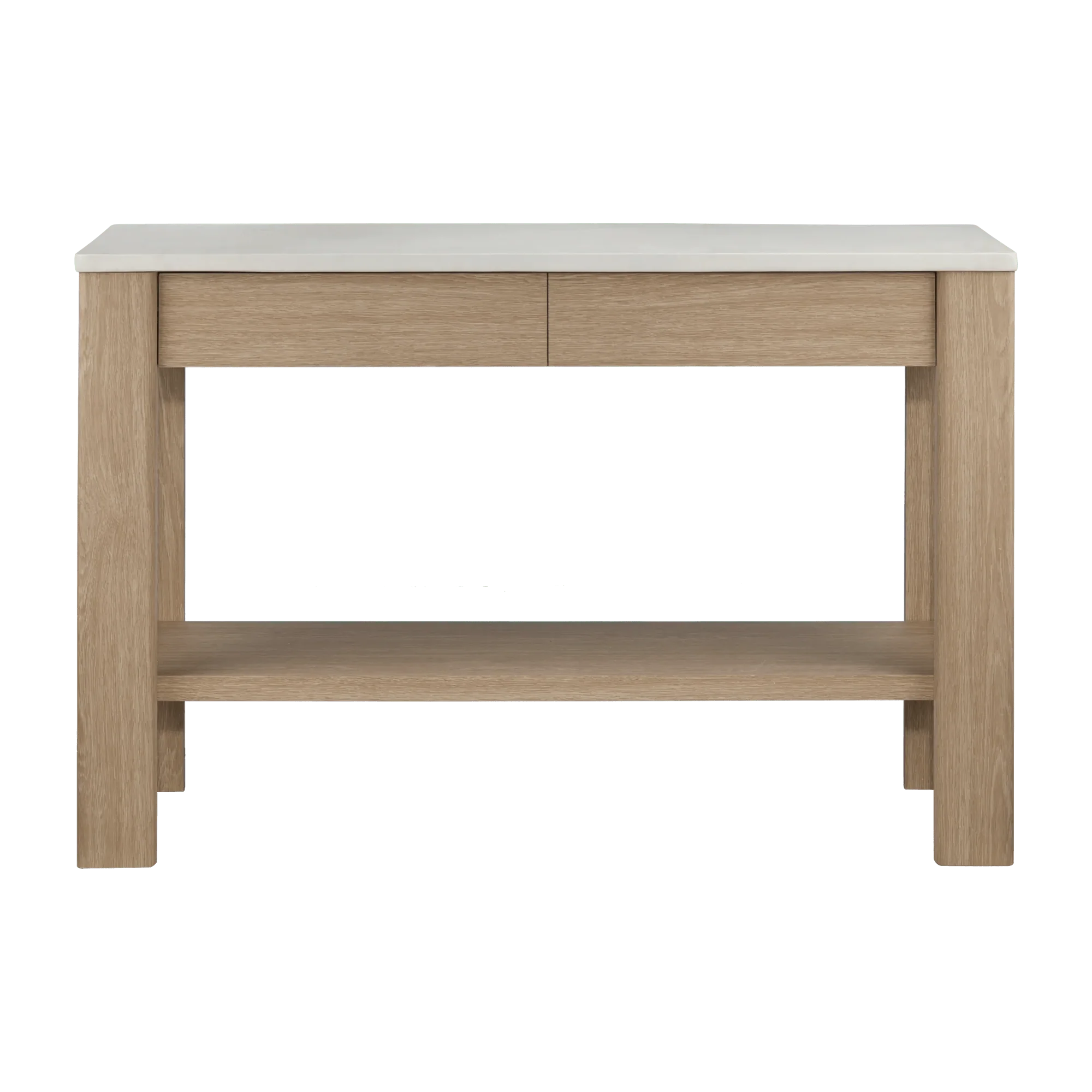 Modern Wooden Console Table with White Top - Image 3