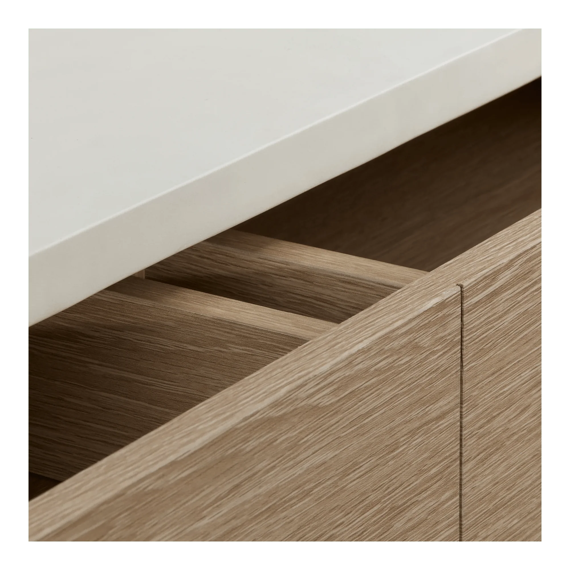 Modern Wooden Console Table with White Top - Image 4