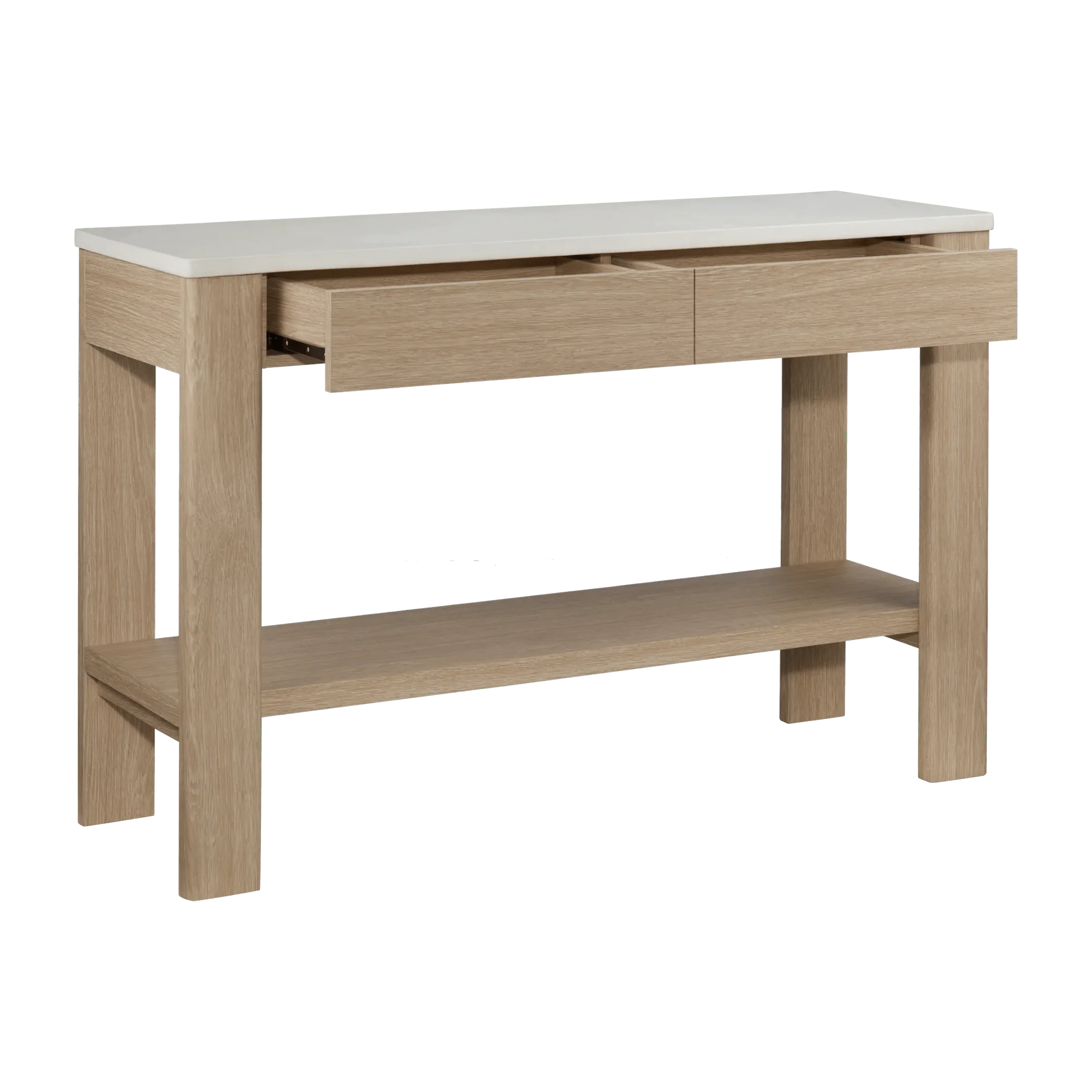 Modern Wooden Console Table with White Top - Image 6