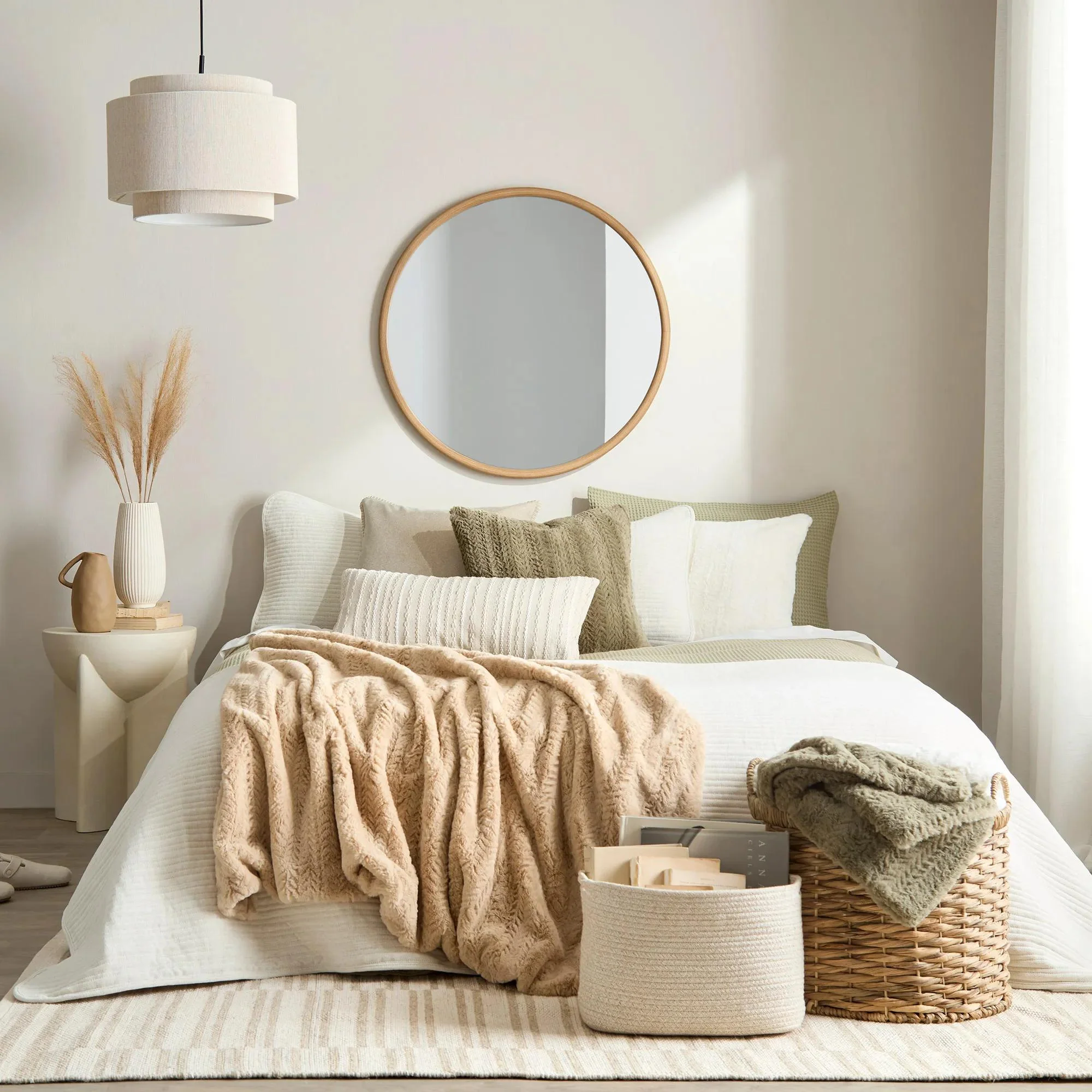 Ribbed Beige Ceiling Lamp - Image 6