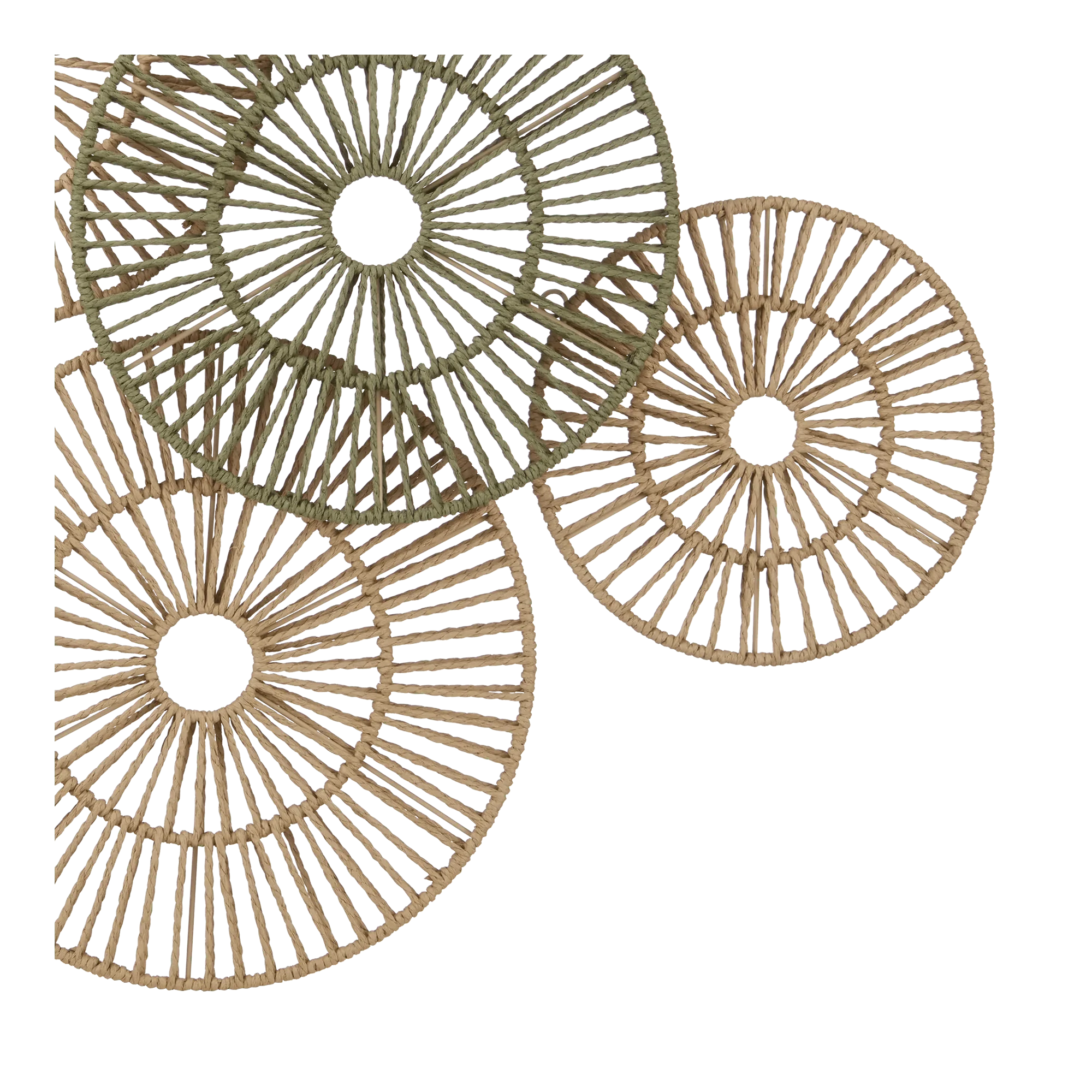 Natural & Green Paper Rope Wall Decor - Image 2