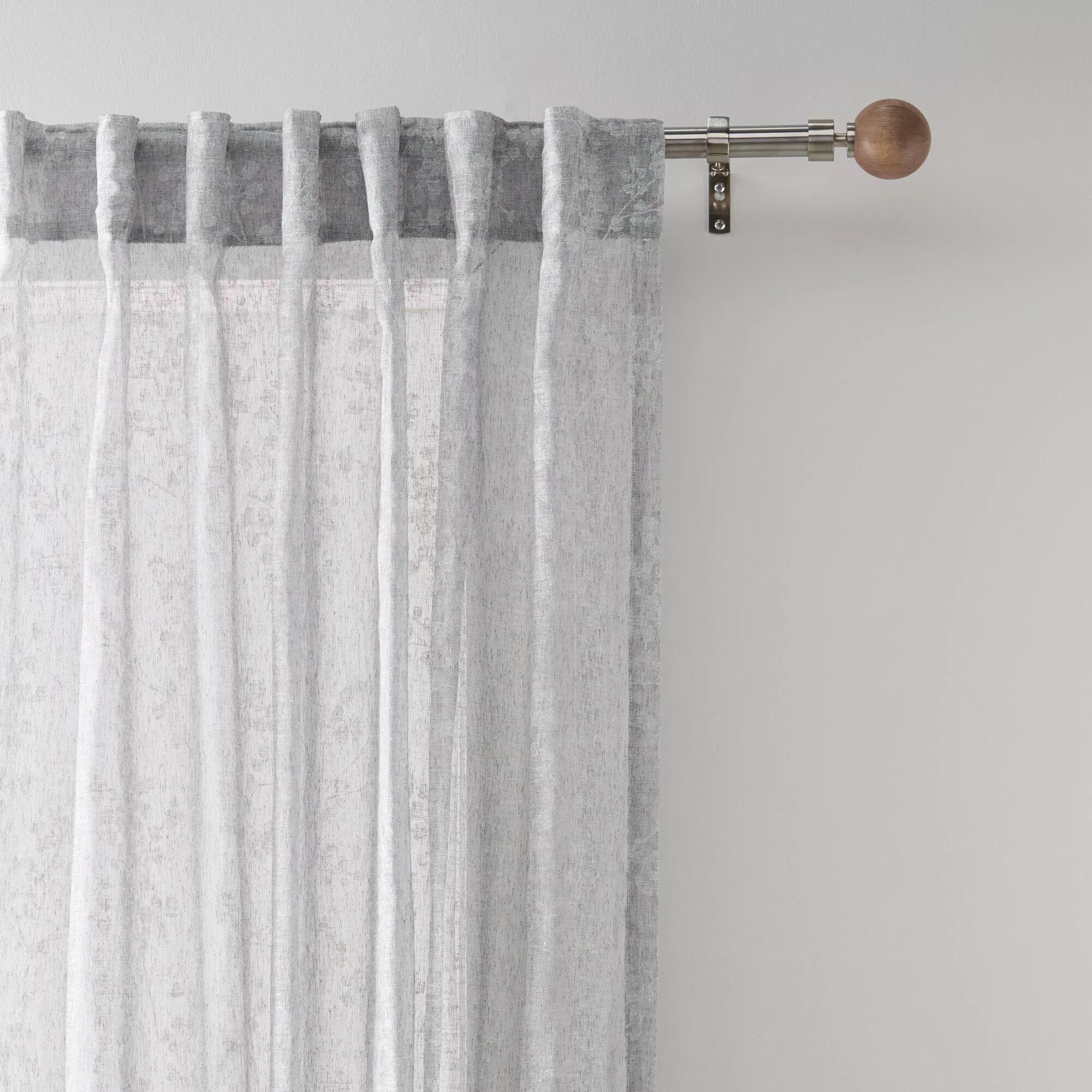 Natural Wood Curtain Rod Set - Diameter 13/16 mm - Image 2