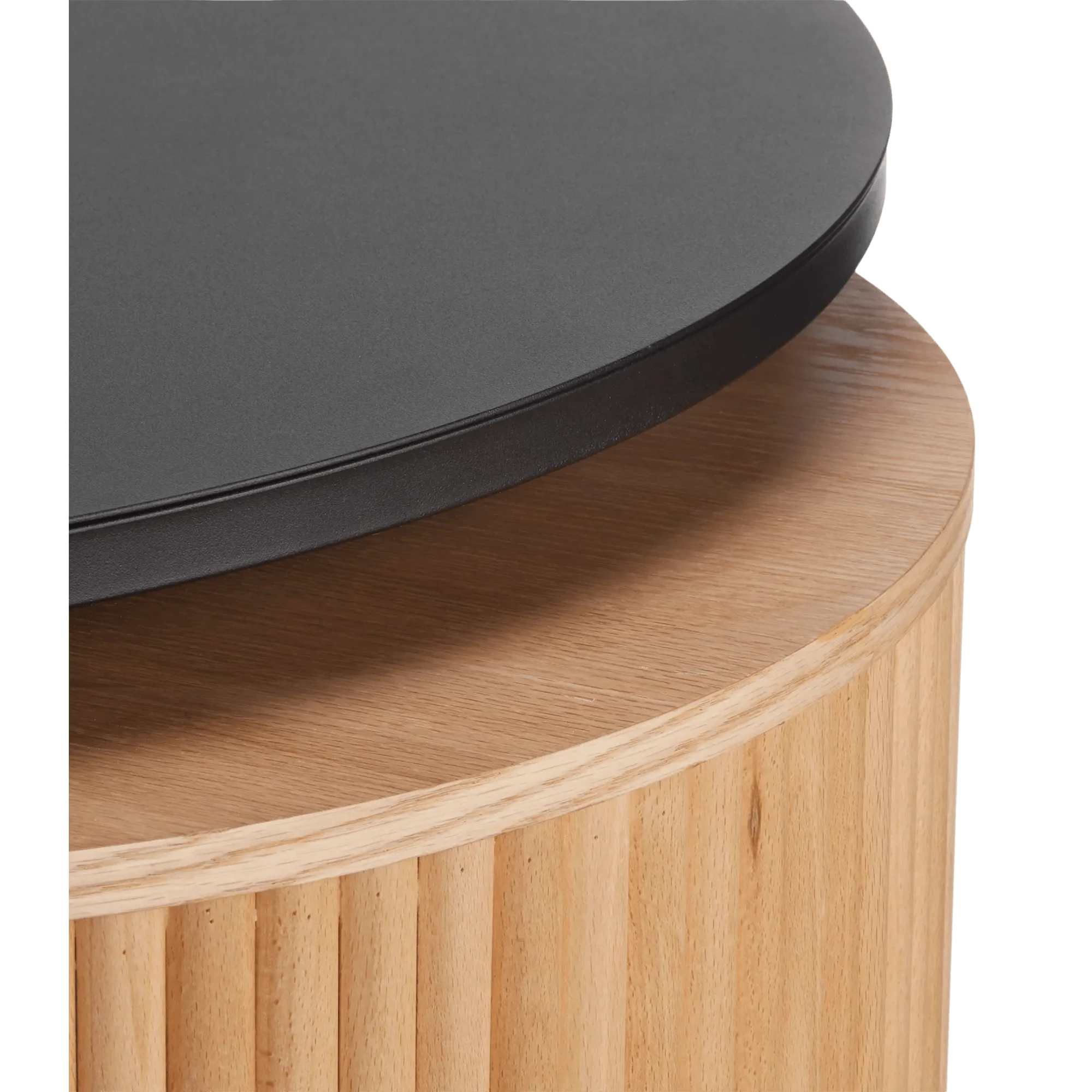 Nesting Coffee Table - Black Metal and Natural Wood - Image 6