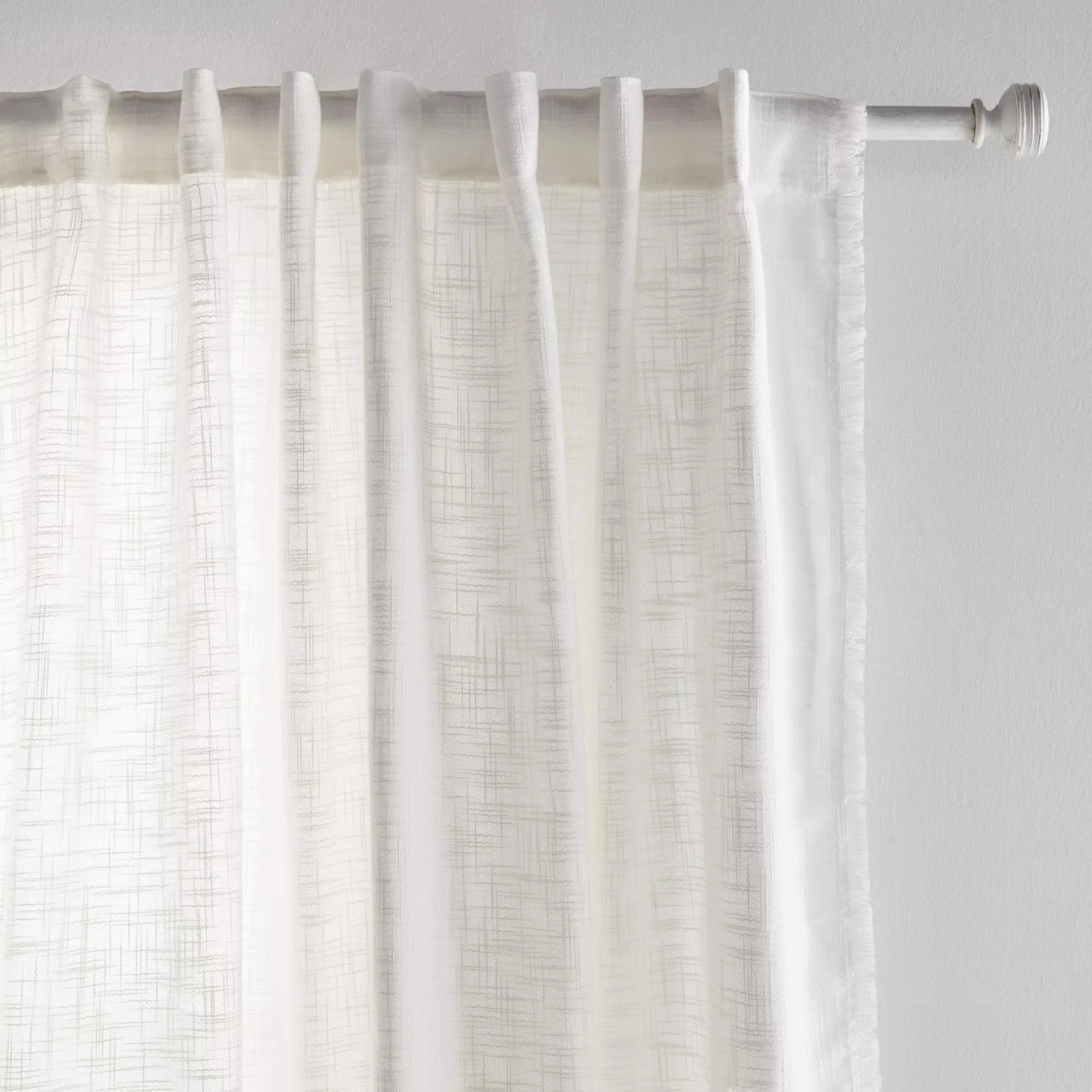 White Nuk Back-Tab/Rod-Pocket Curtain - Image 2