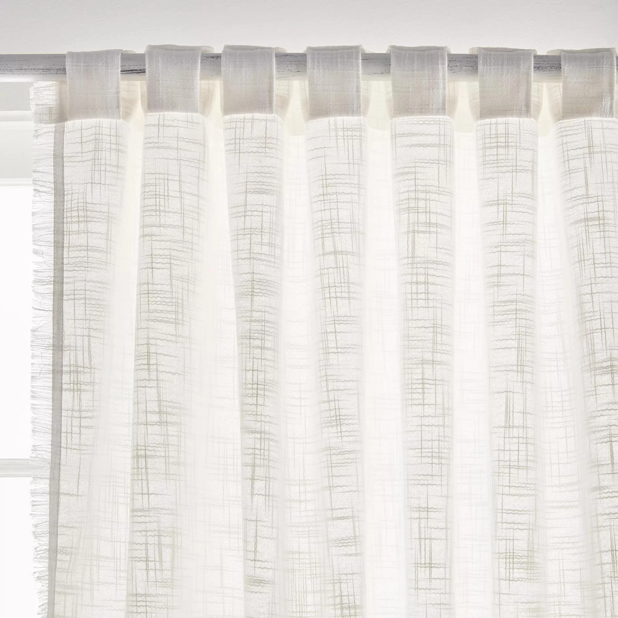 White Nuk Back-Tab/Rod-Pocket Curtain - Image 3