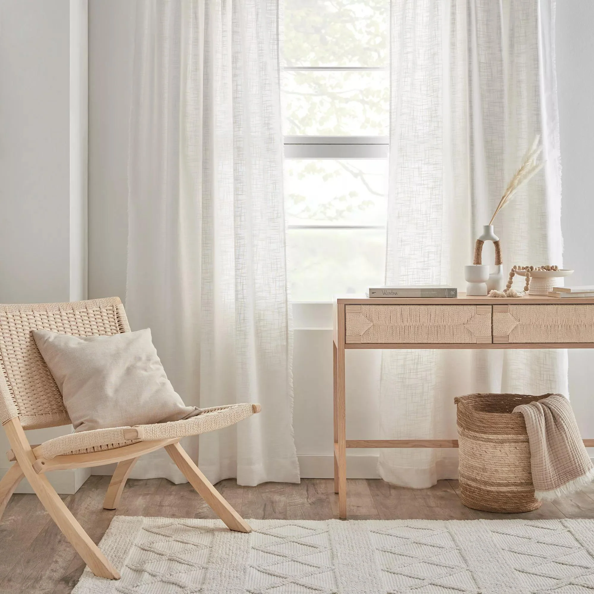 White Nuk Back-Tab/Rod-Pocket Curtain - Image 4