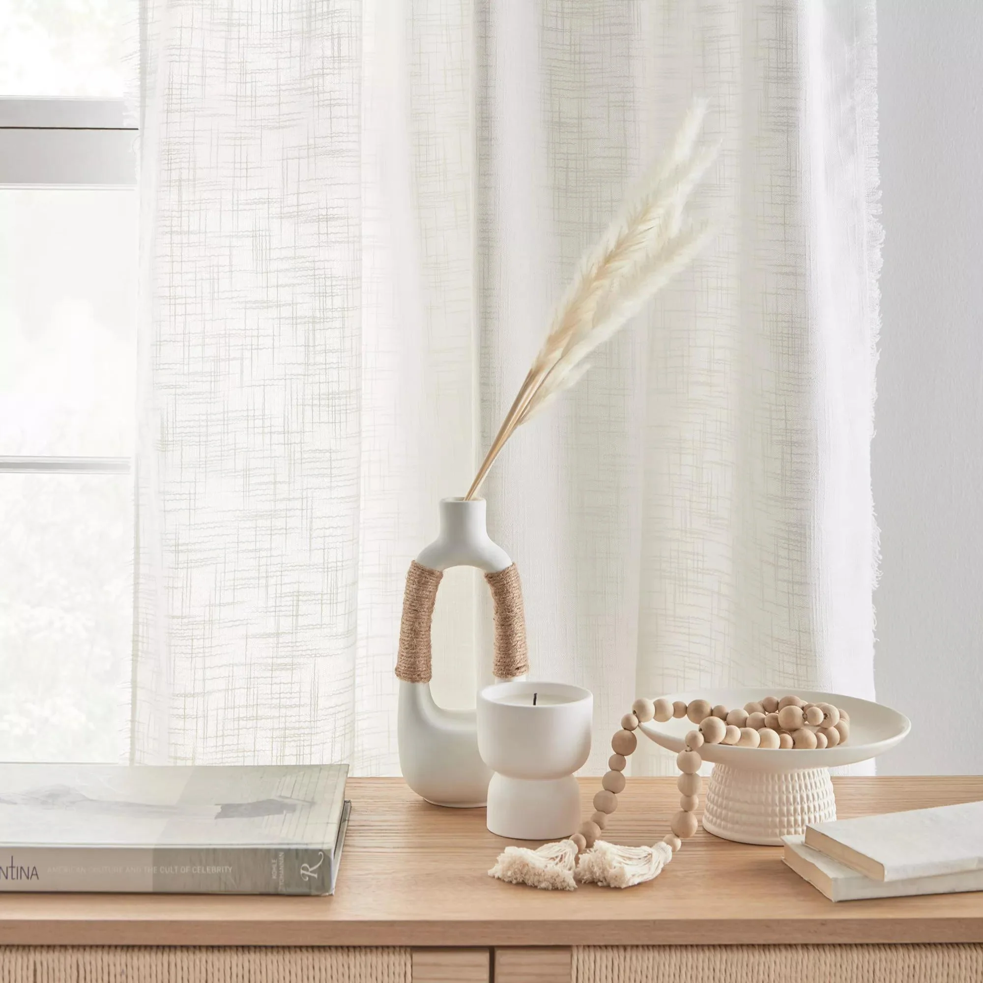 White Nuk Back-Tab/Rod-Pocket Curtain - Image 5