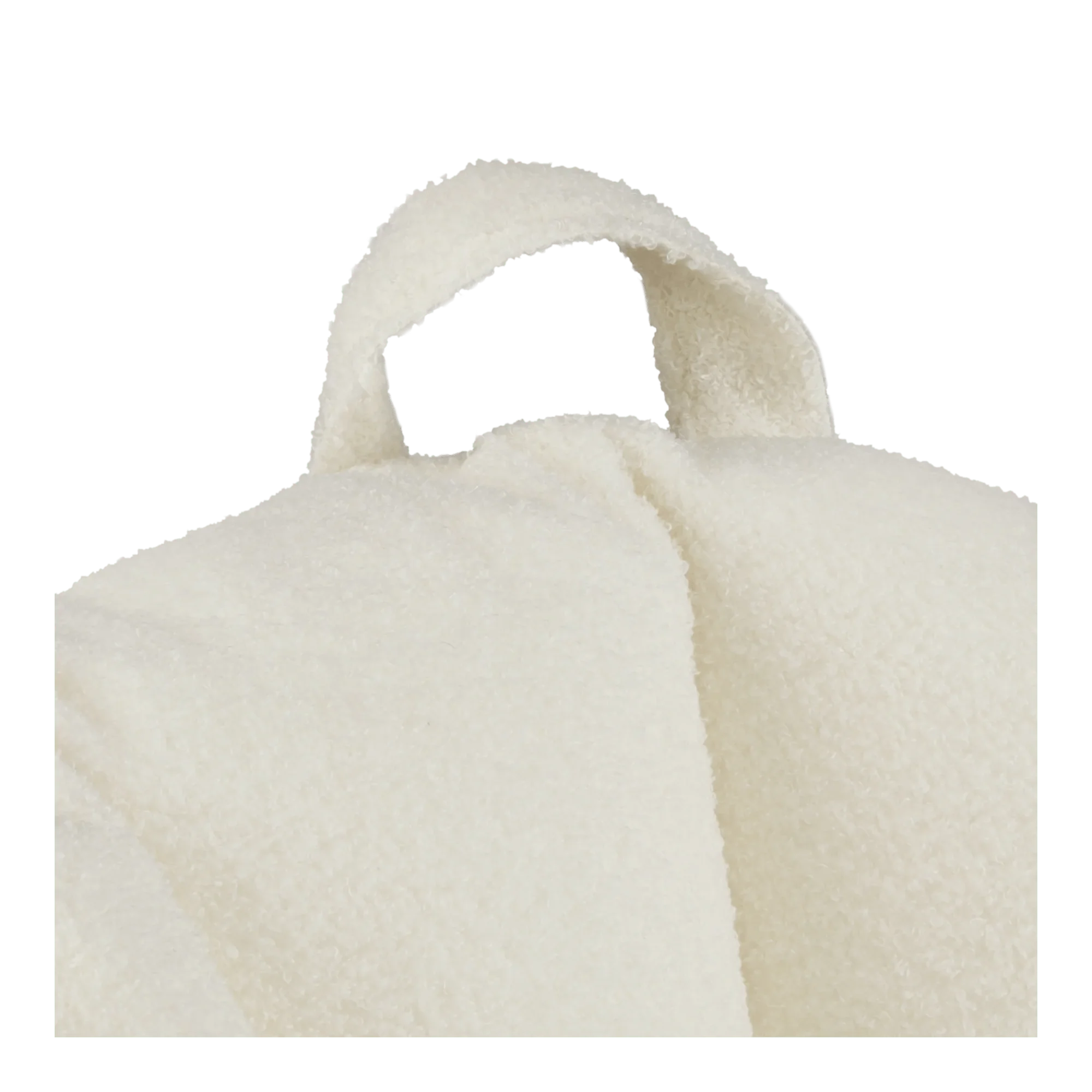 Off White Boucle Bean Bag - Image 3