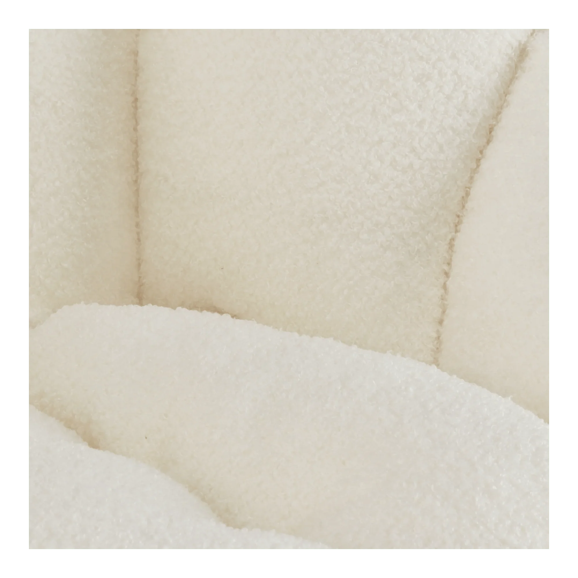 Off White Boucle Bean Bag - Image 4