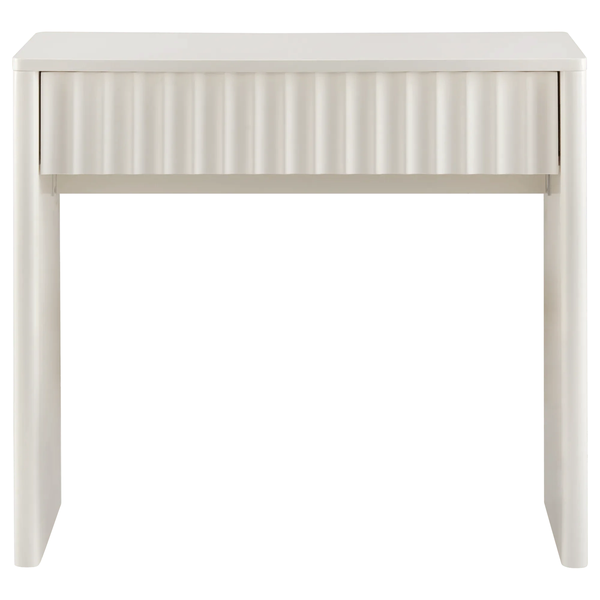 Off-White Desk with Ribbed Front - Image 5