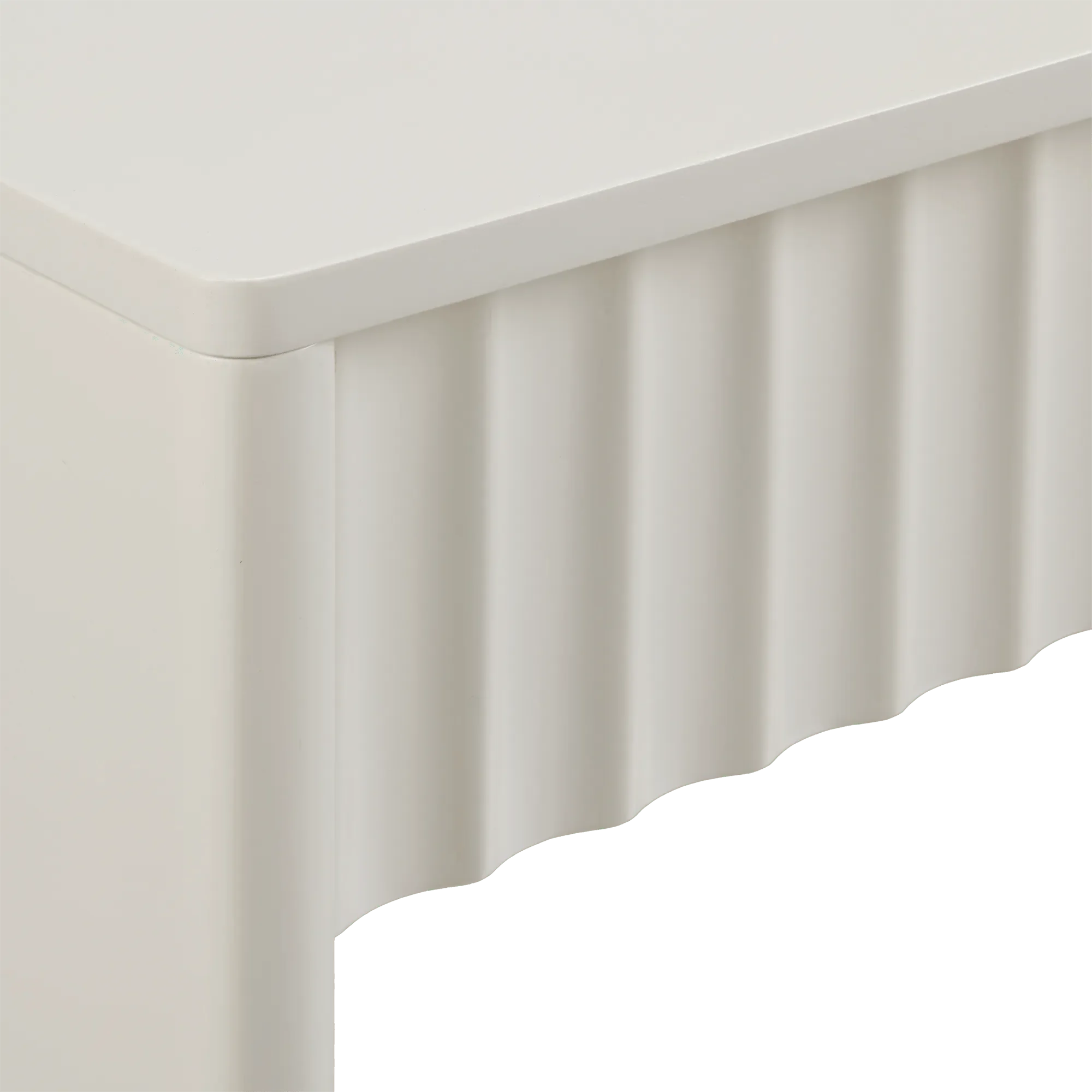 Off-White Desk with Ribbed Front - Image 6