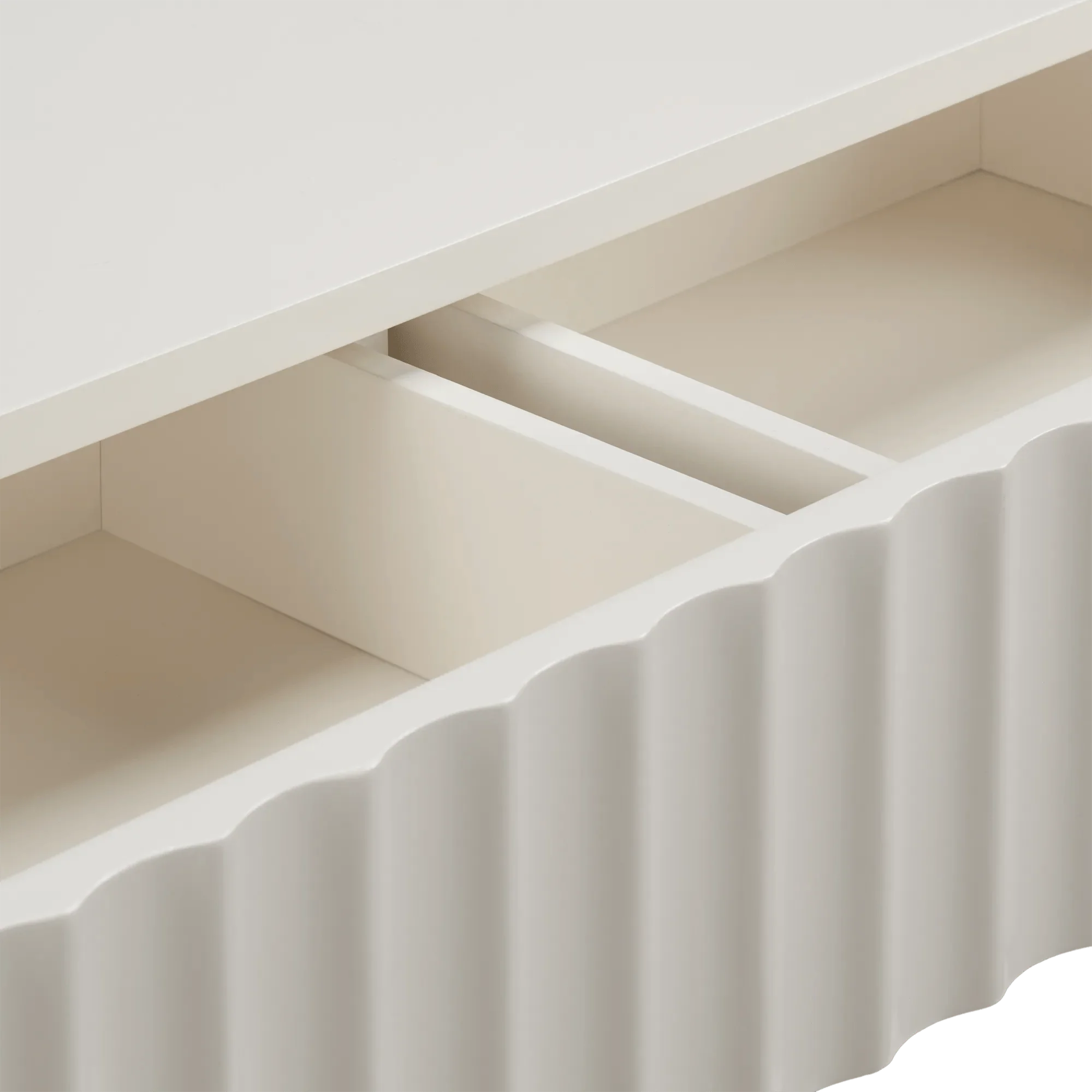 Off-White Desk with Ribbed Front - Image 7