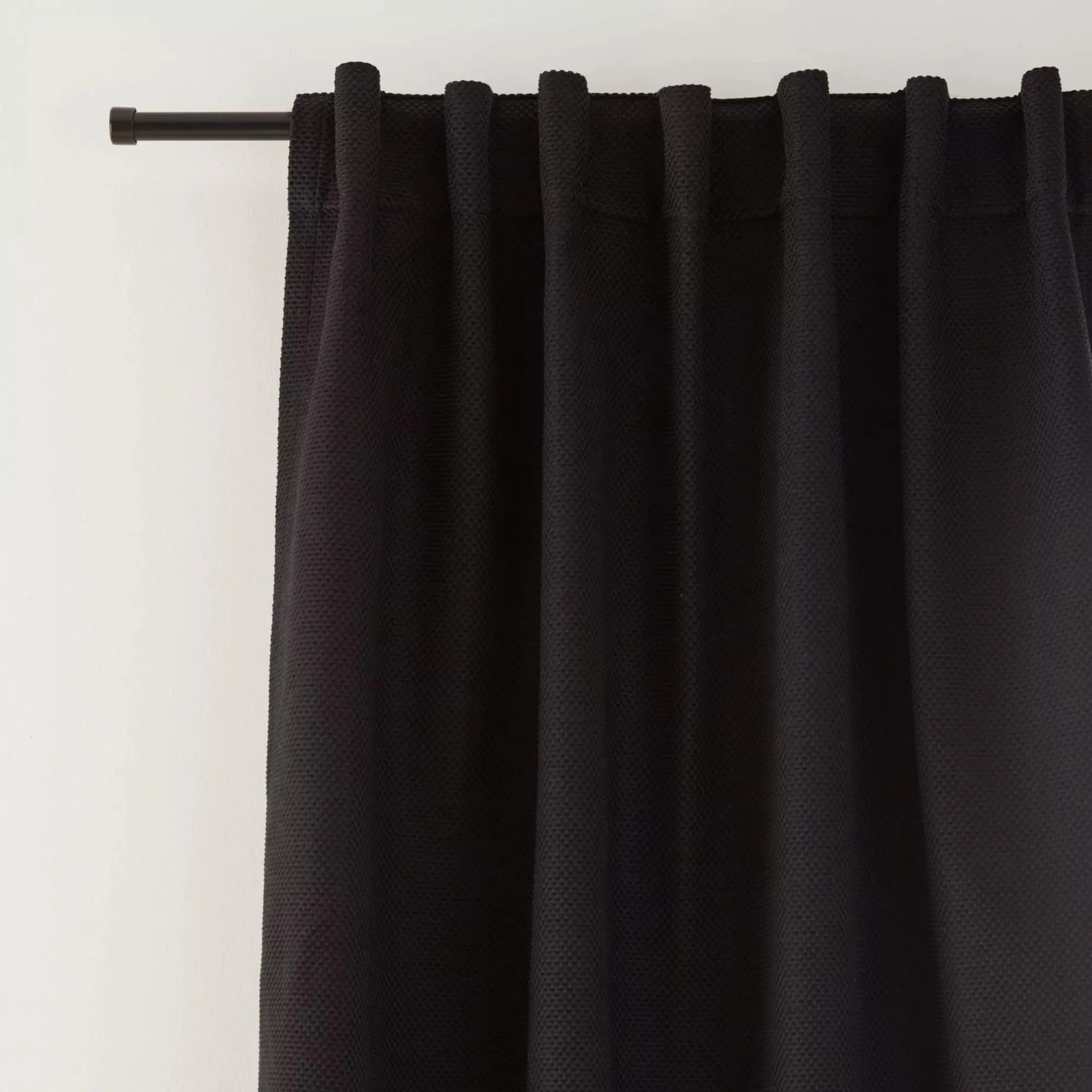 Black Ortega Blackout Back-Tab Curtain - Image 7