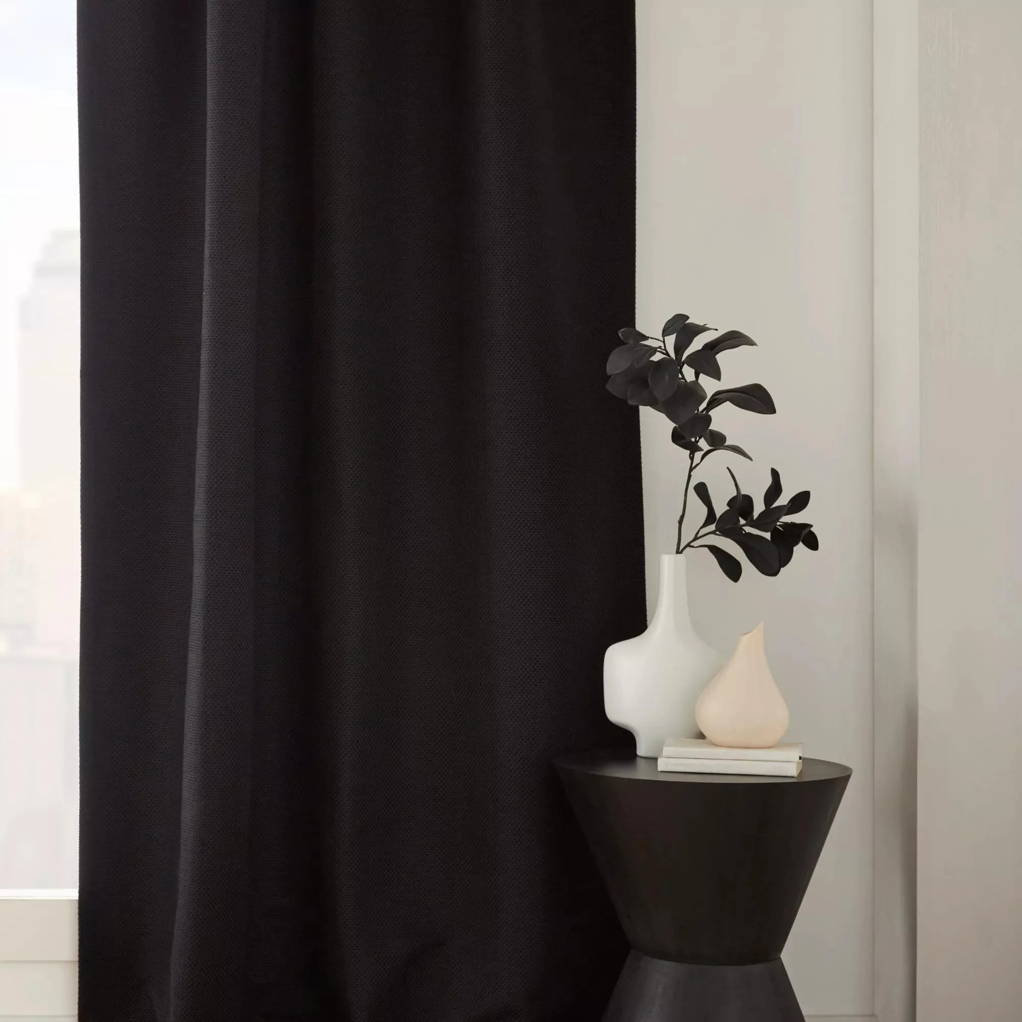 Black Ortega Blackout Back-Tab Curtain - Image 8